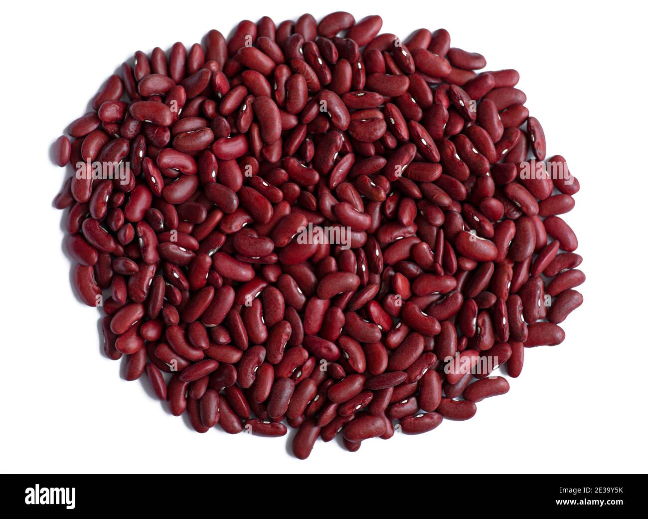 Raw red beans on a white background. Beans are a source of healthy