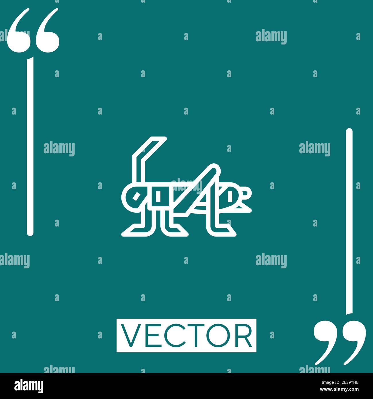 cricket vector icon Linear icon. Editable stroked line Stock Vector