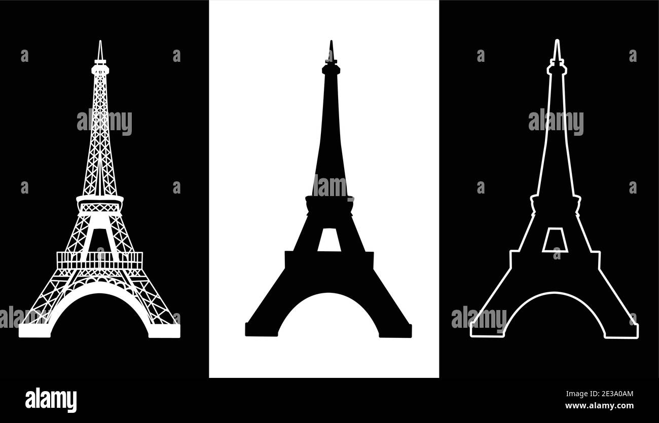 Eiffel tower collection isolated icons Stock Vector Image & Art - Alamy