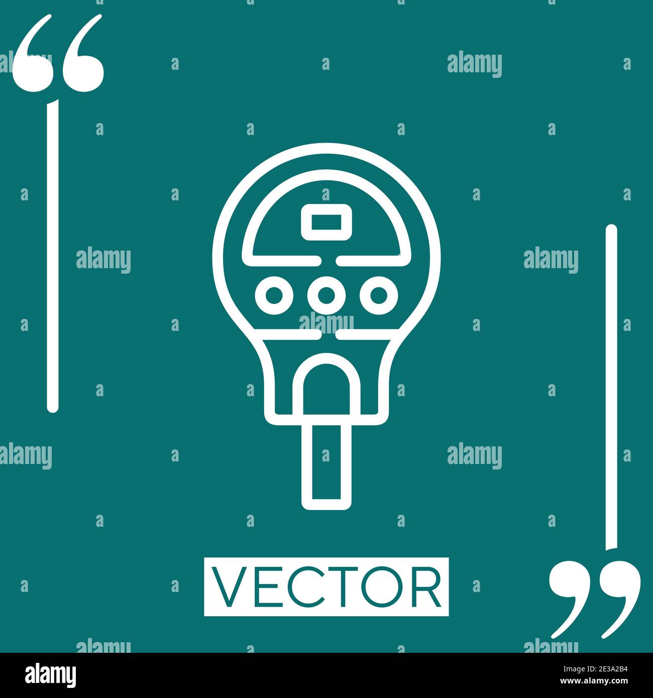 parking meter vector icon Linear icon. Editable stroke line Stock Vector