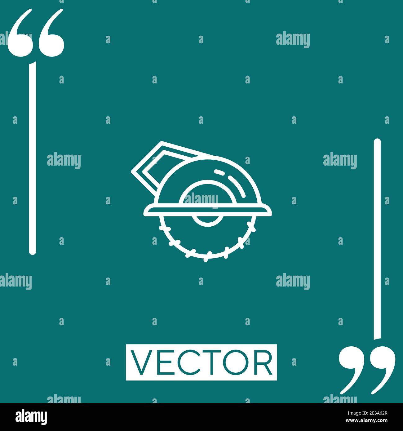 circular saw vector icon Linear icon. Editable stroked line Stock Vector