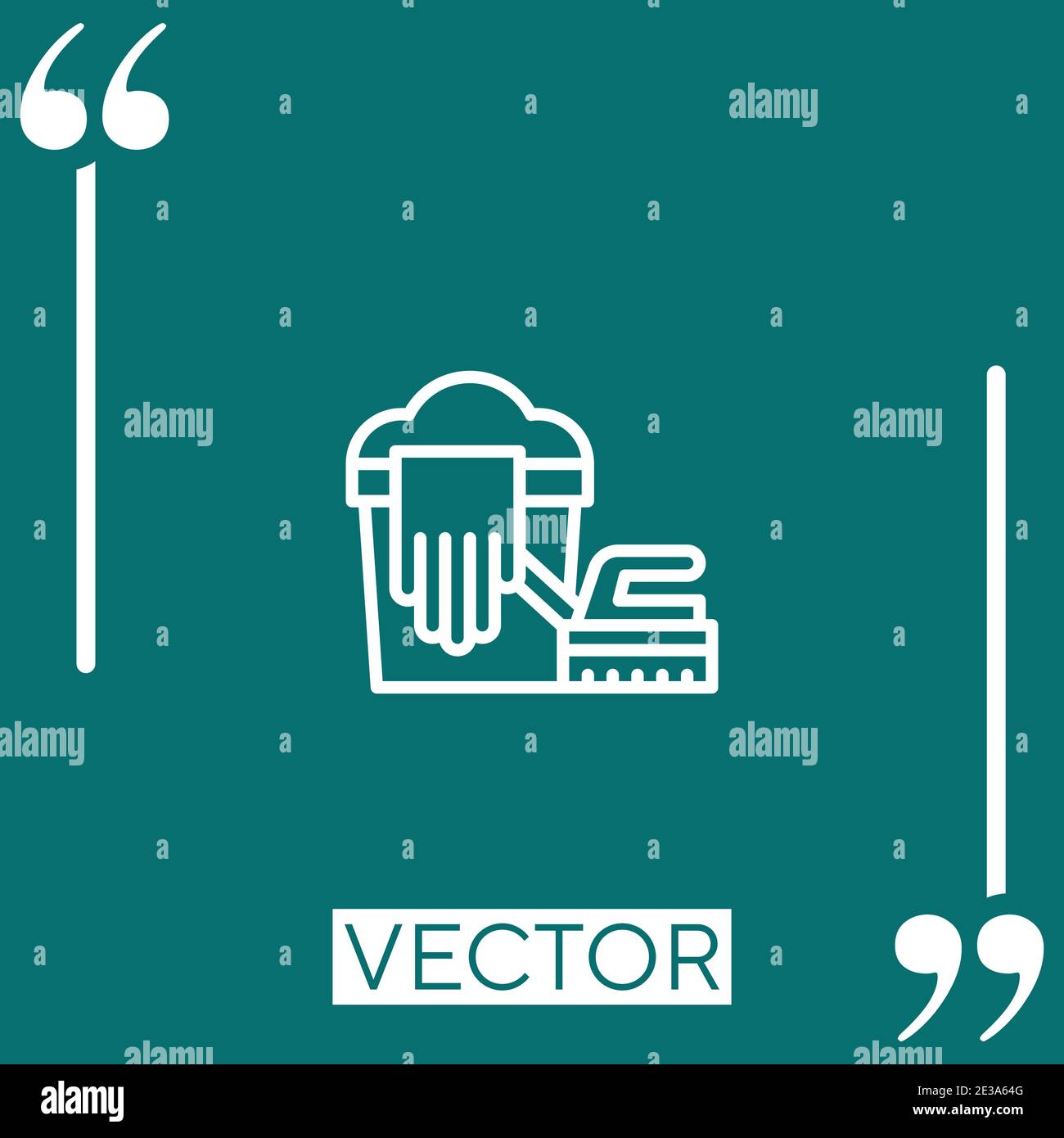 cleaning vector icon Linear icon. Editable stroked line Stock Vector