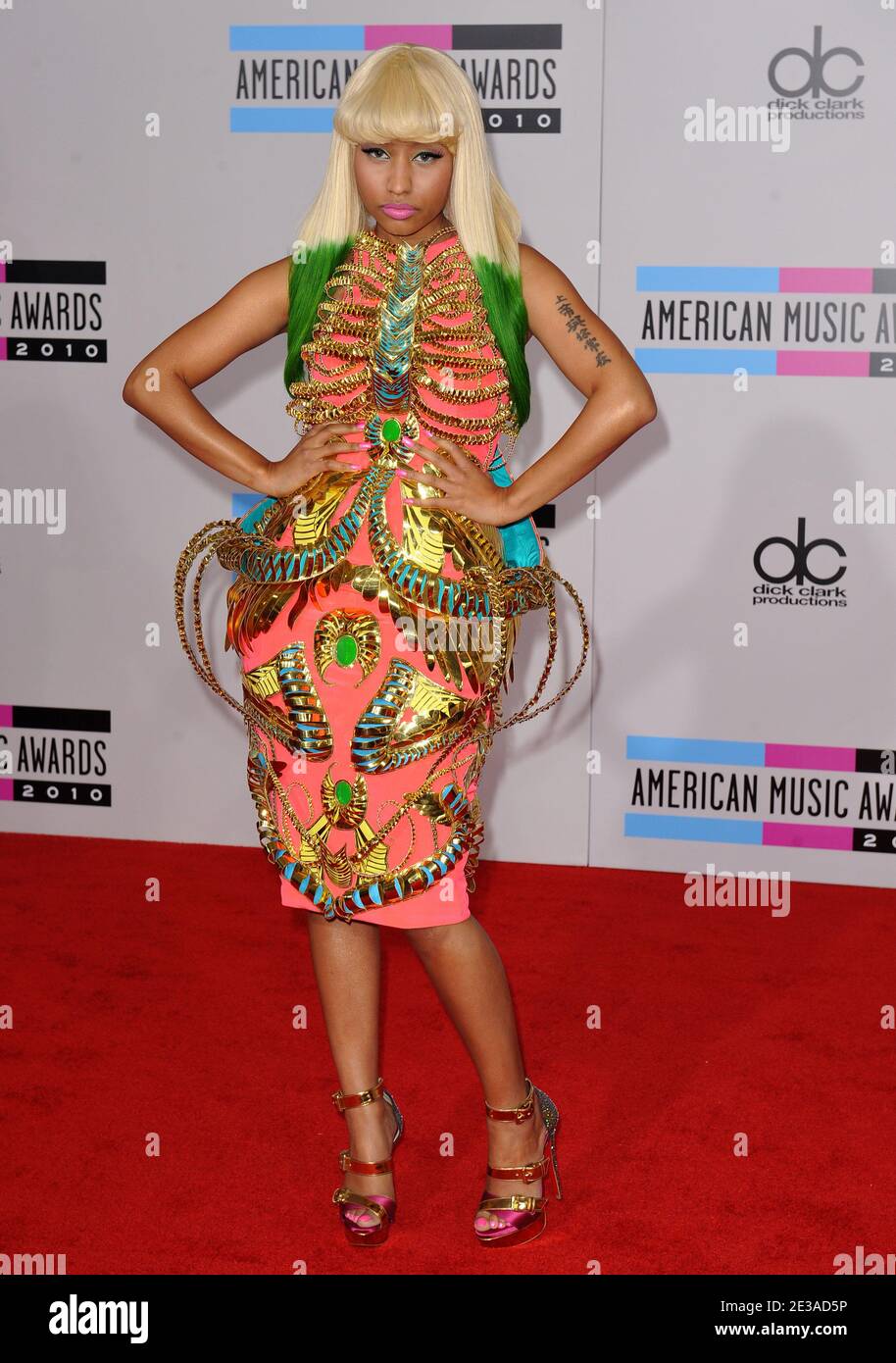 Nicki Minaj attends the 2010 American Music Awards at the Nokia Theatre in Los Angeles, November 21, 2010. Photo by Lionel Hahn/ABACAPRESS.COM Stock Photo