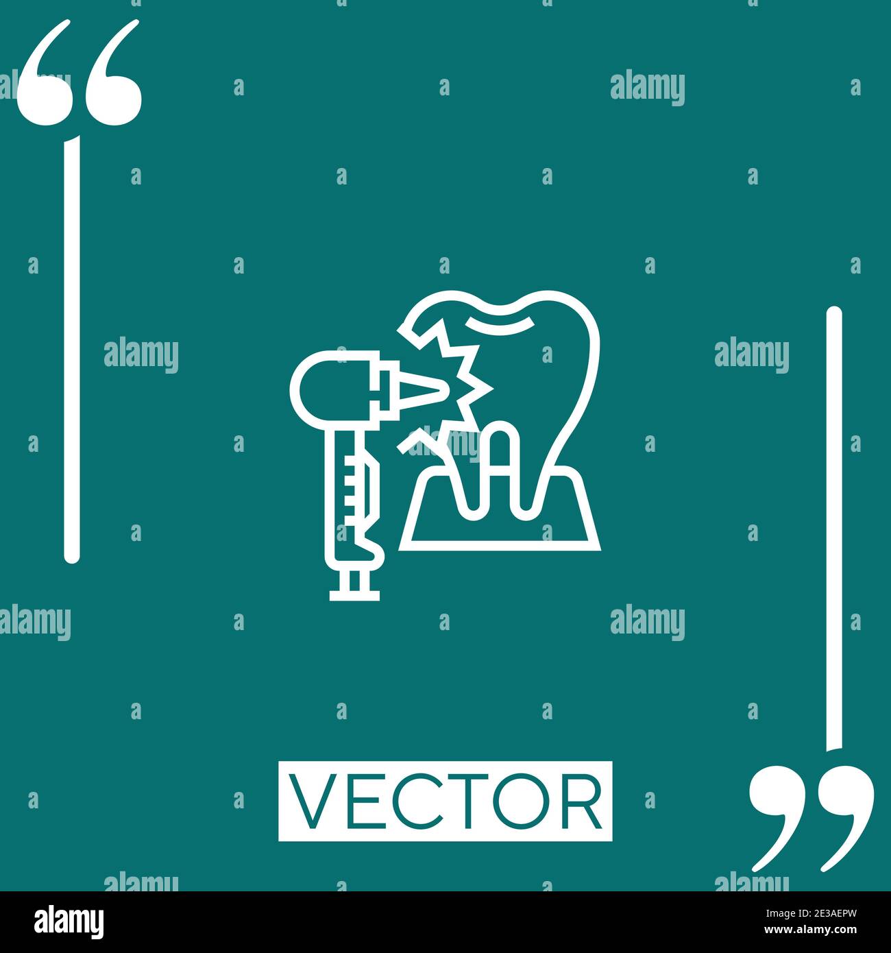dentist vector icon Linear icon. Editable stroke line Stock Vector
