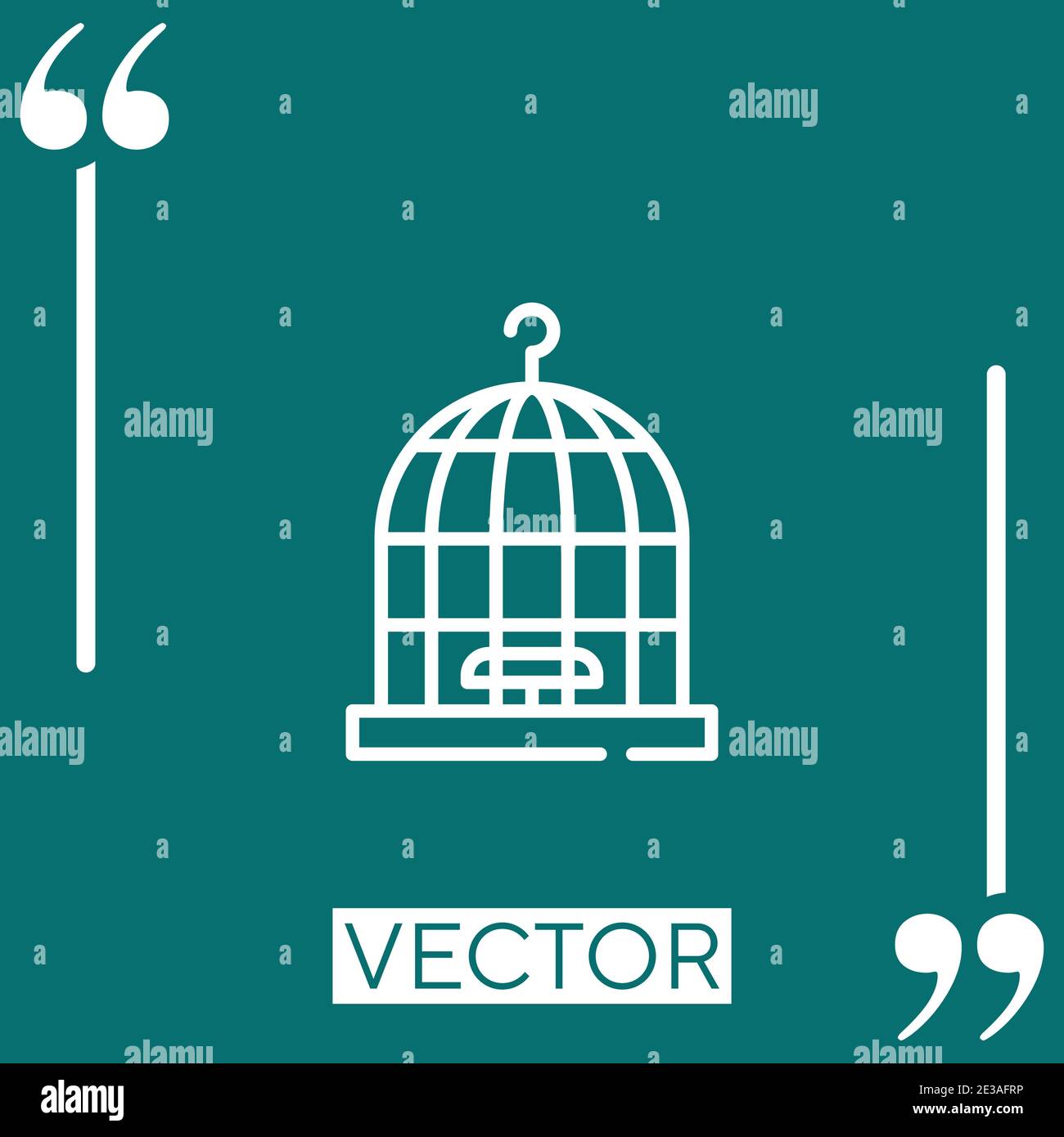cage vector icon Linear icon. Editable stroke line Stock Vector