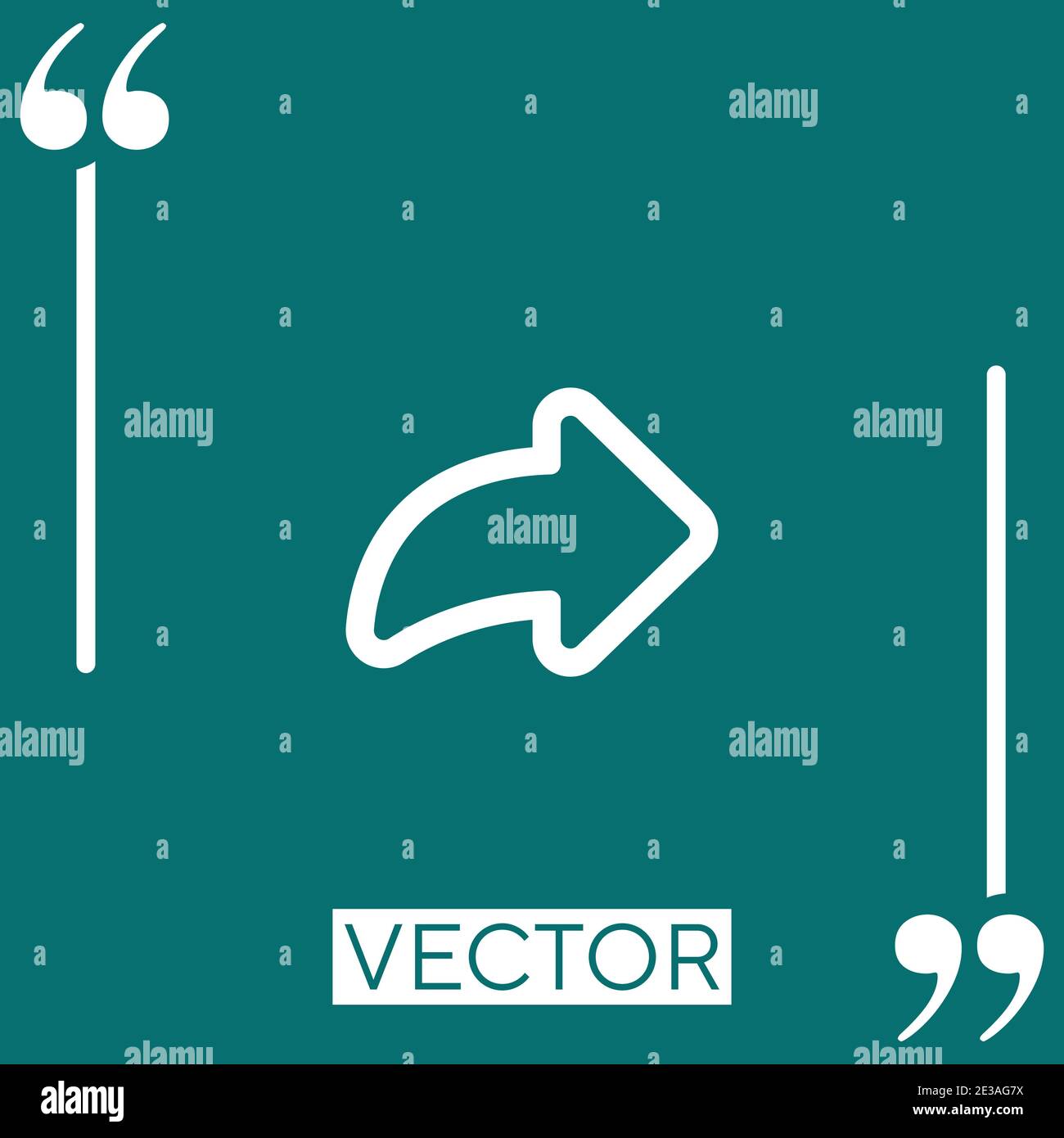 right arrow outline vector icon Linear icon. Editable stroke line Stock ...