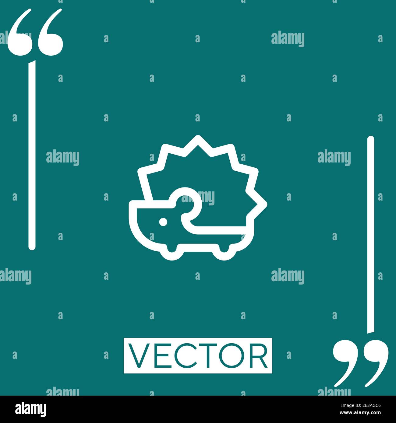 hedgehog vector icon Linear icon. Editable stroked line Stock Vector