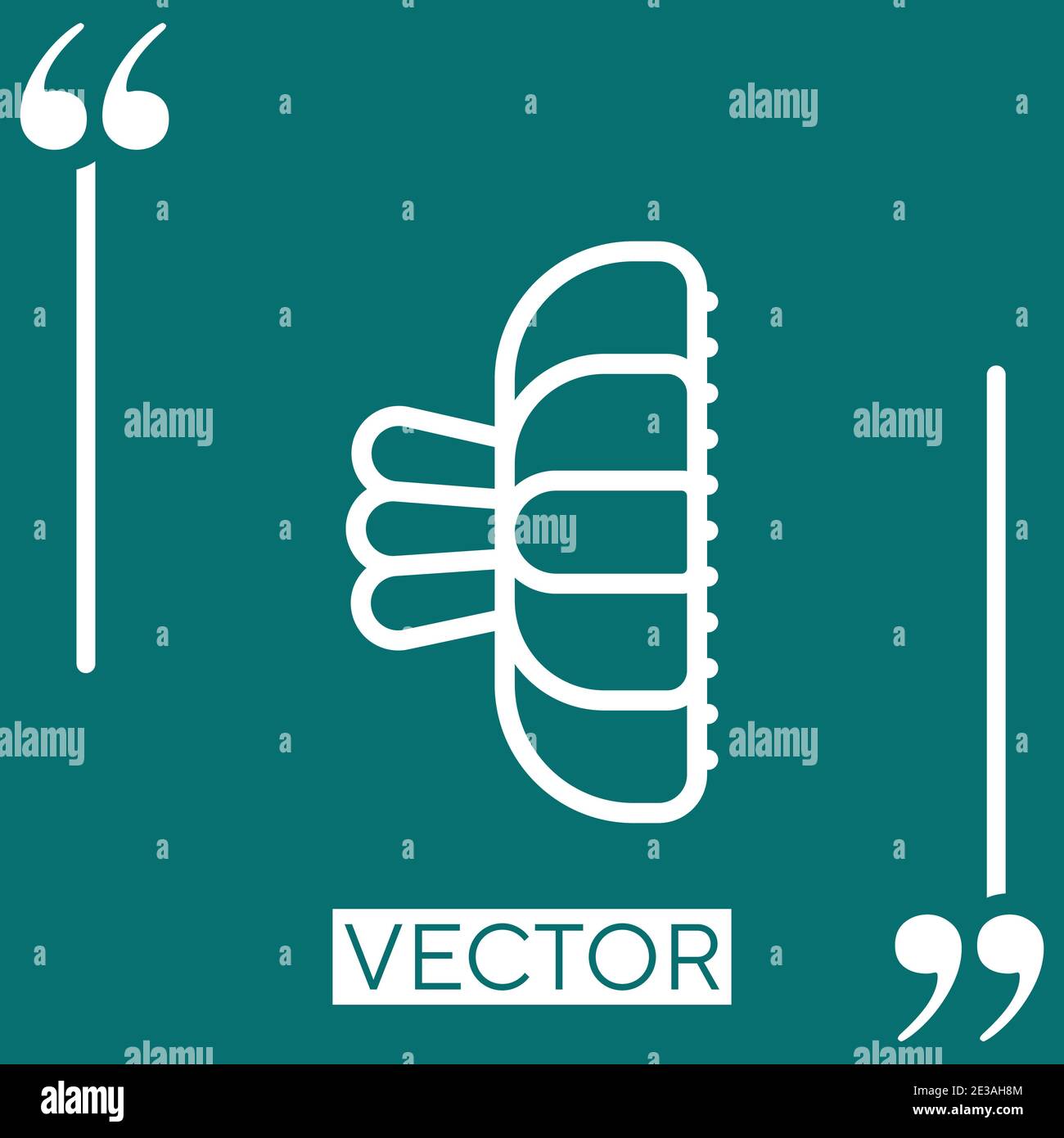 hair clip vector icon Linear icon. Editable stroke line Stock Vector