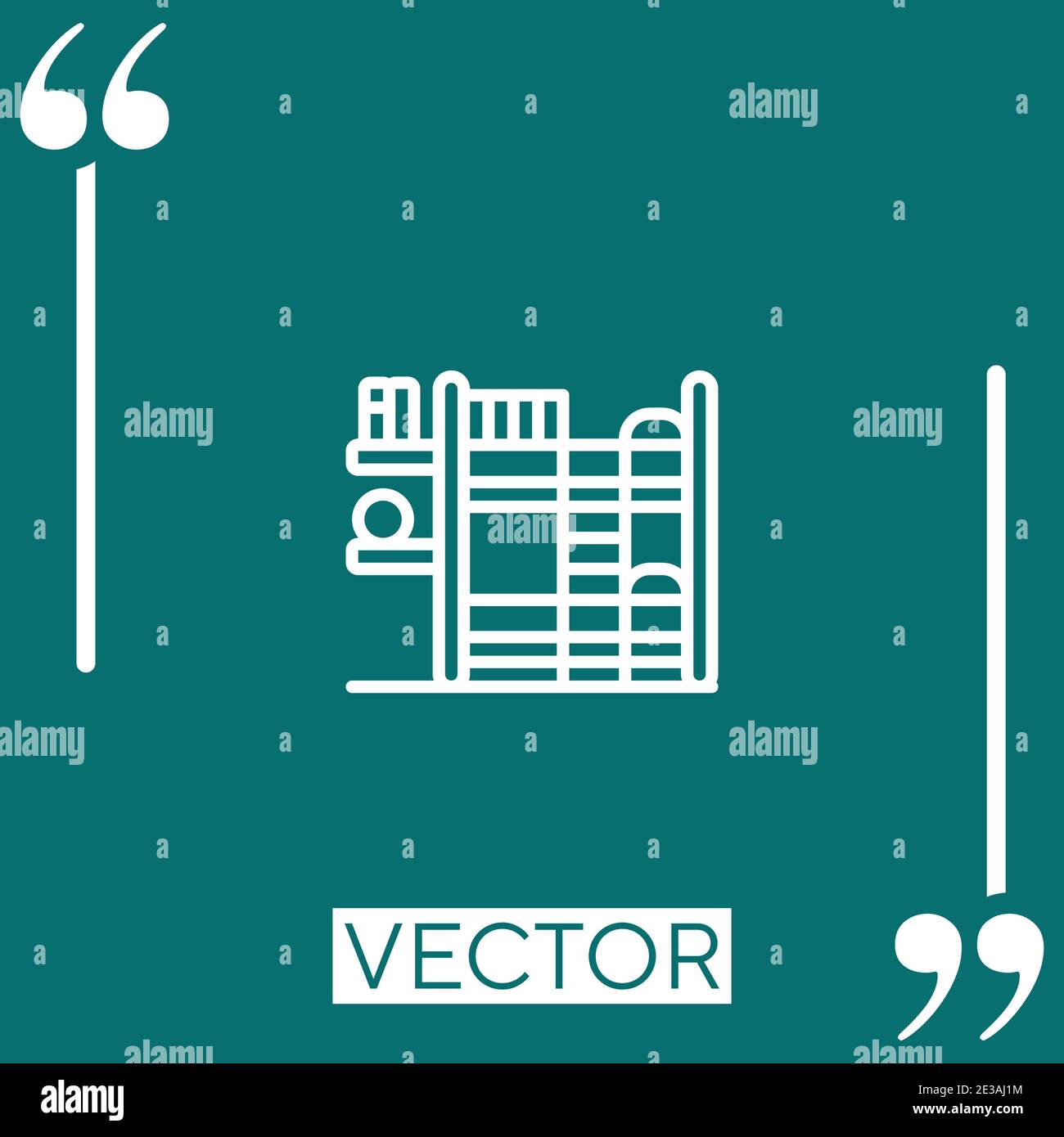 bunk vector icon Linear icon. Editable stroked line Stock Vector