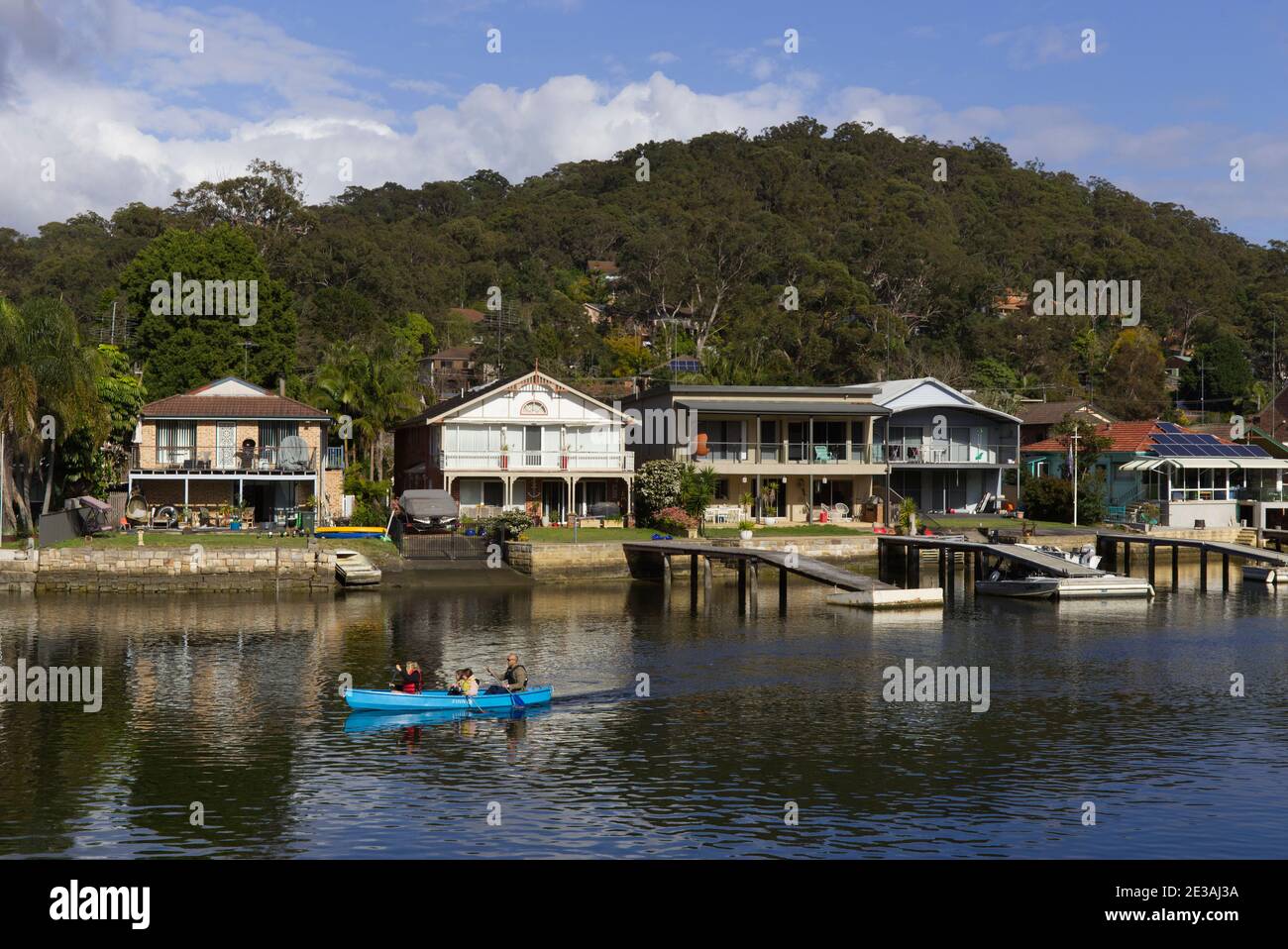 Waterfront houses along the Woronora River in Sutherland Shire Sydney Australia Stock Photo Alamy