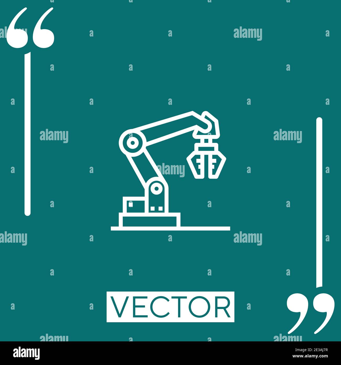 mechanical arm vector icon Linear icon. Editable stroke line Stock ...