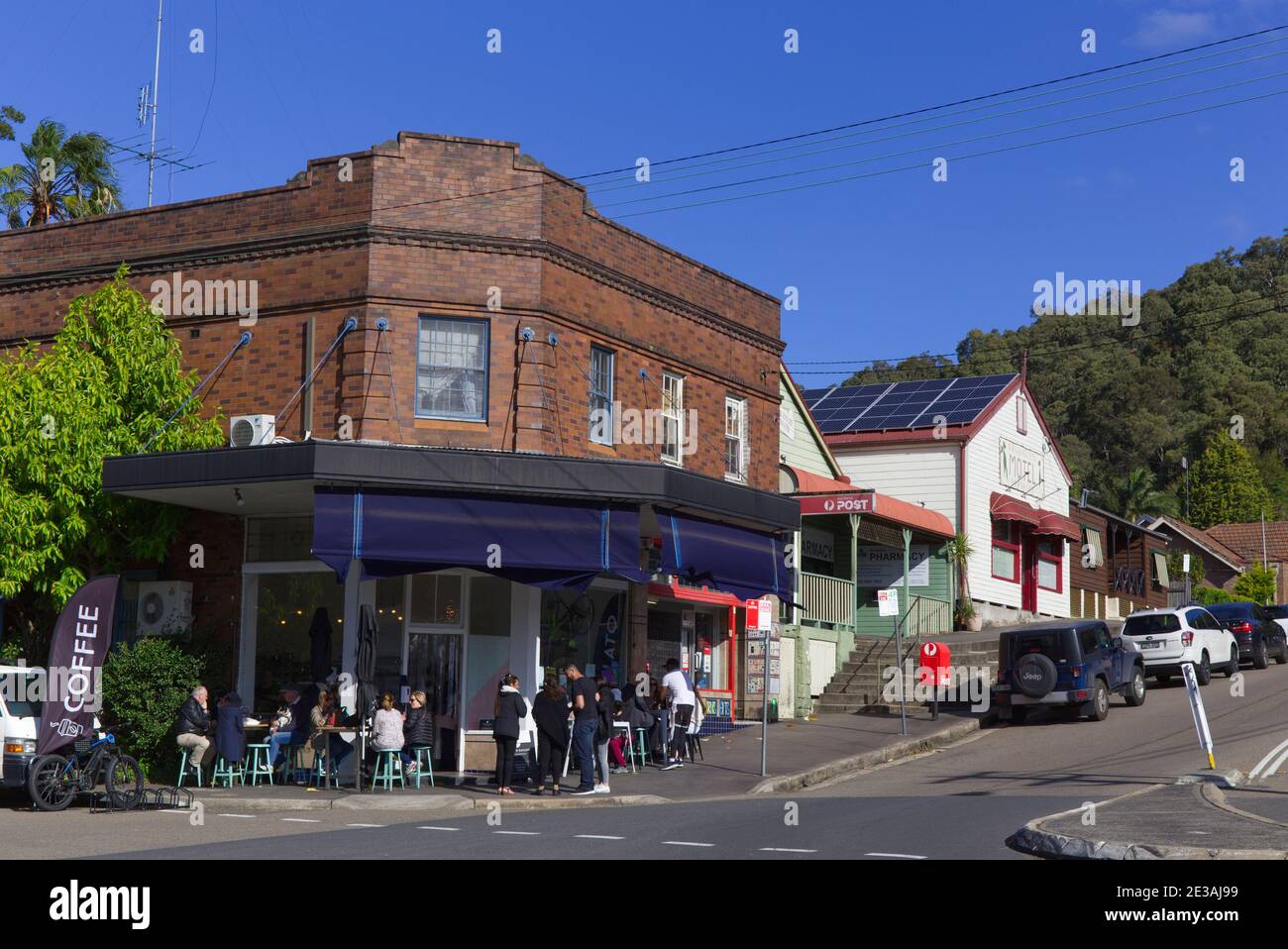 The historic waterside village of Brooklyn on the Hawkesbury River New South Wales Australia Stock Photo