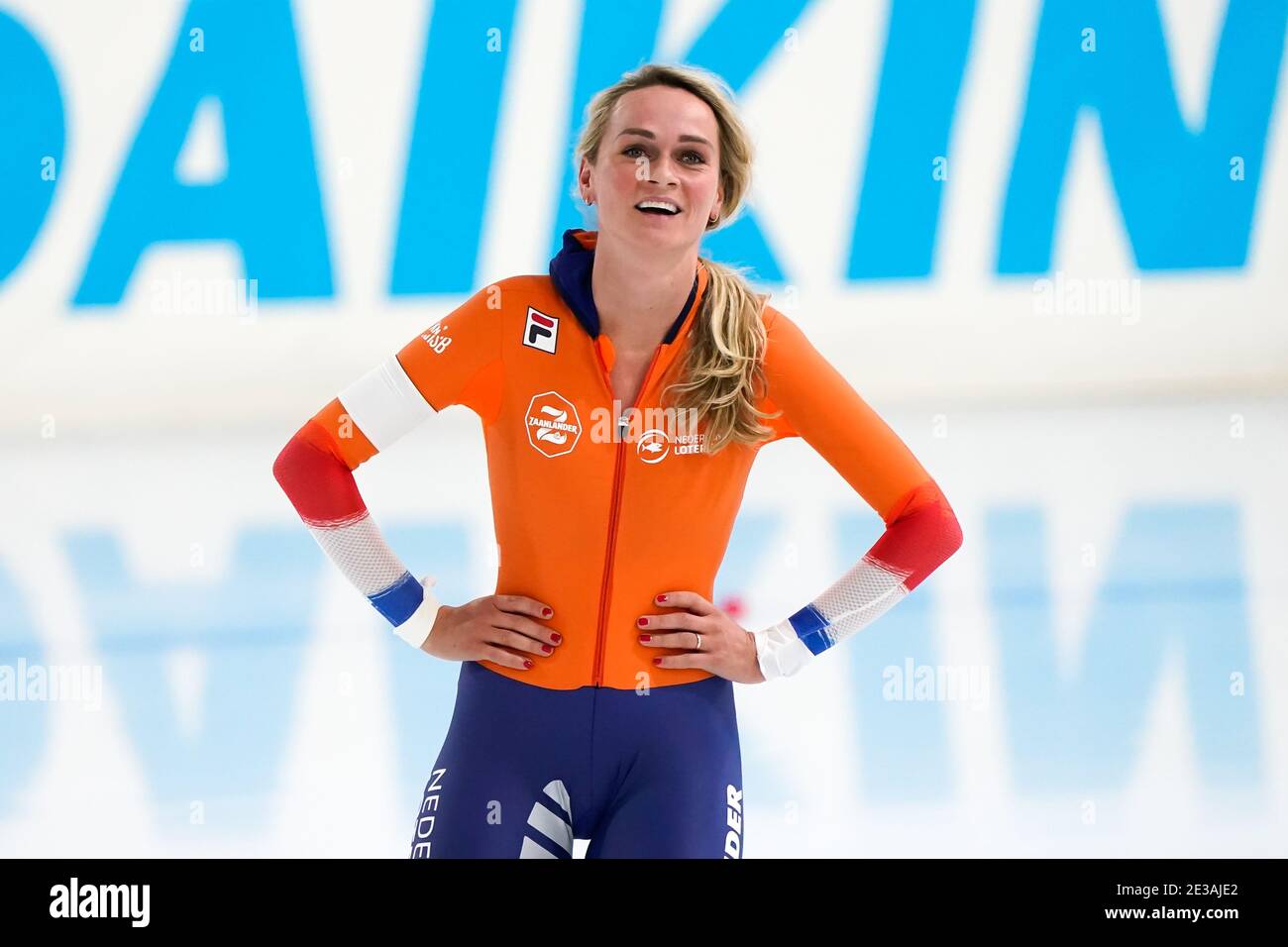 Irene Schouten wins the 3.000 meter during European Championship Allround  and Sprint on January, 16 2021 in Heerenveen Netherlands Credit: SCS/Sander  Chammid/AFLO/Alamy Live News Stock Photo - Alamy