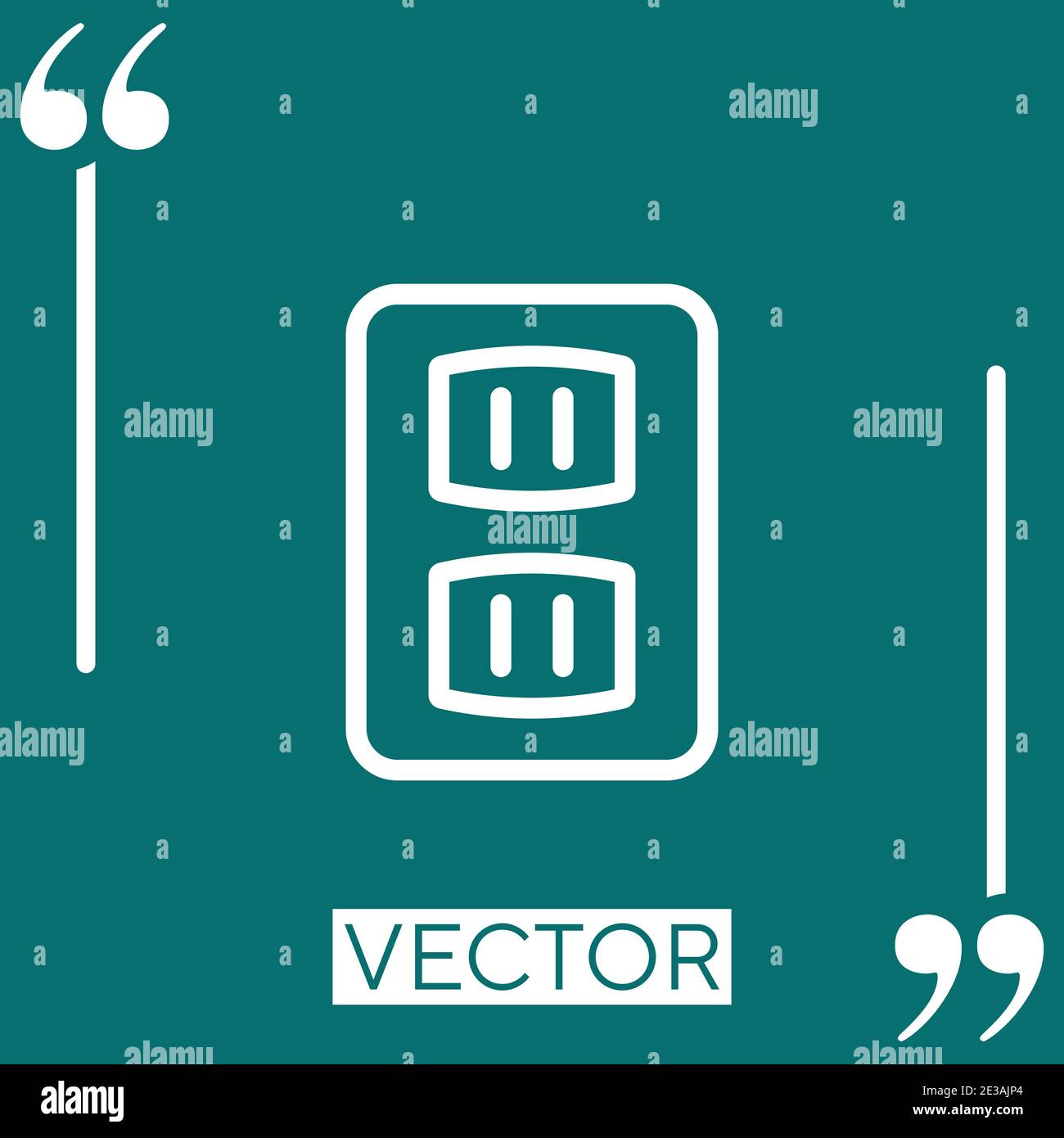 plug vector icon Linear icon. Editable stroke line Stock Vector