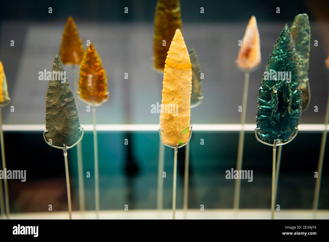 Aboriginal Australian Stone Spear Points Stock Photo