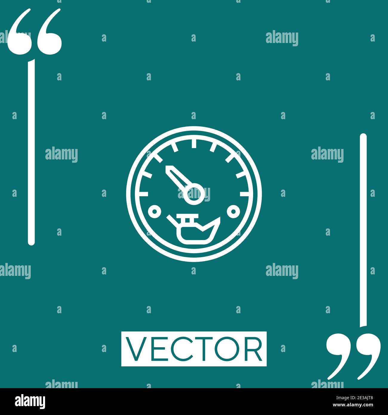 gauge vector icon Linear icon. Editable stroke line Stock Vector