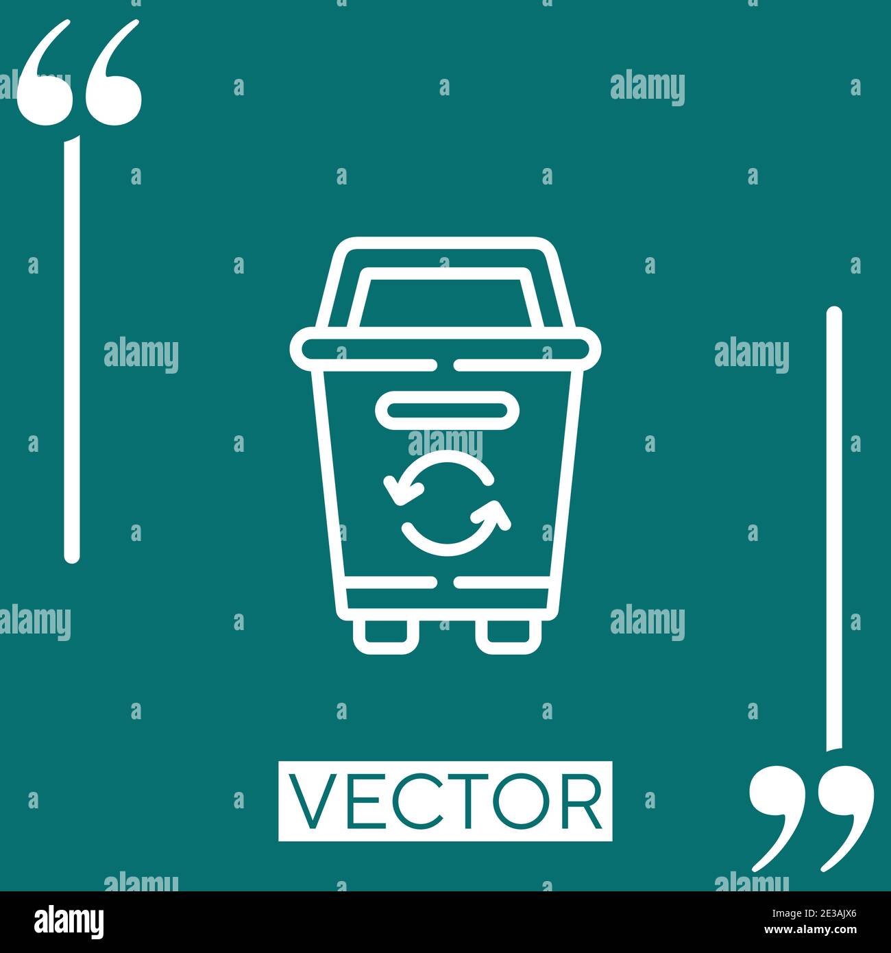 recycle bin vector icon Linear icon. Editable stroke line Stock Vector ...