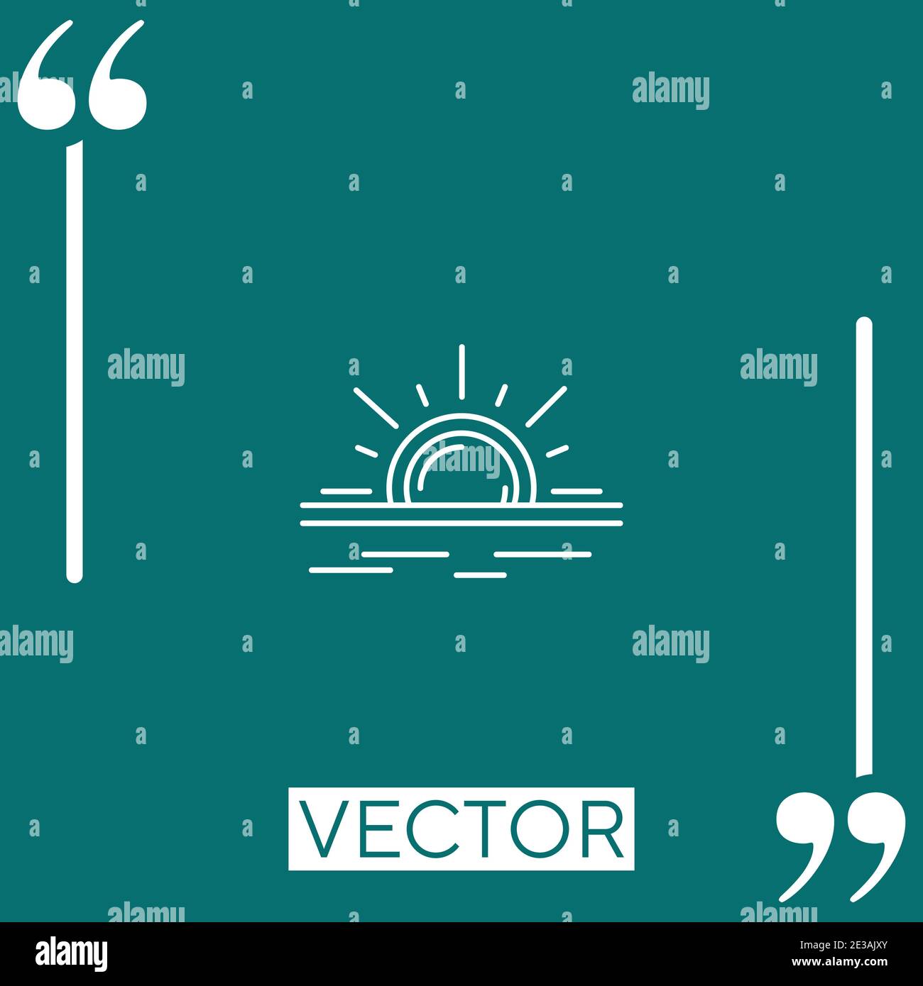 ramadan sunrise vector icon Linear icon. Editable stroke line Stock Vector