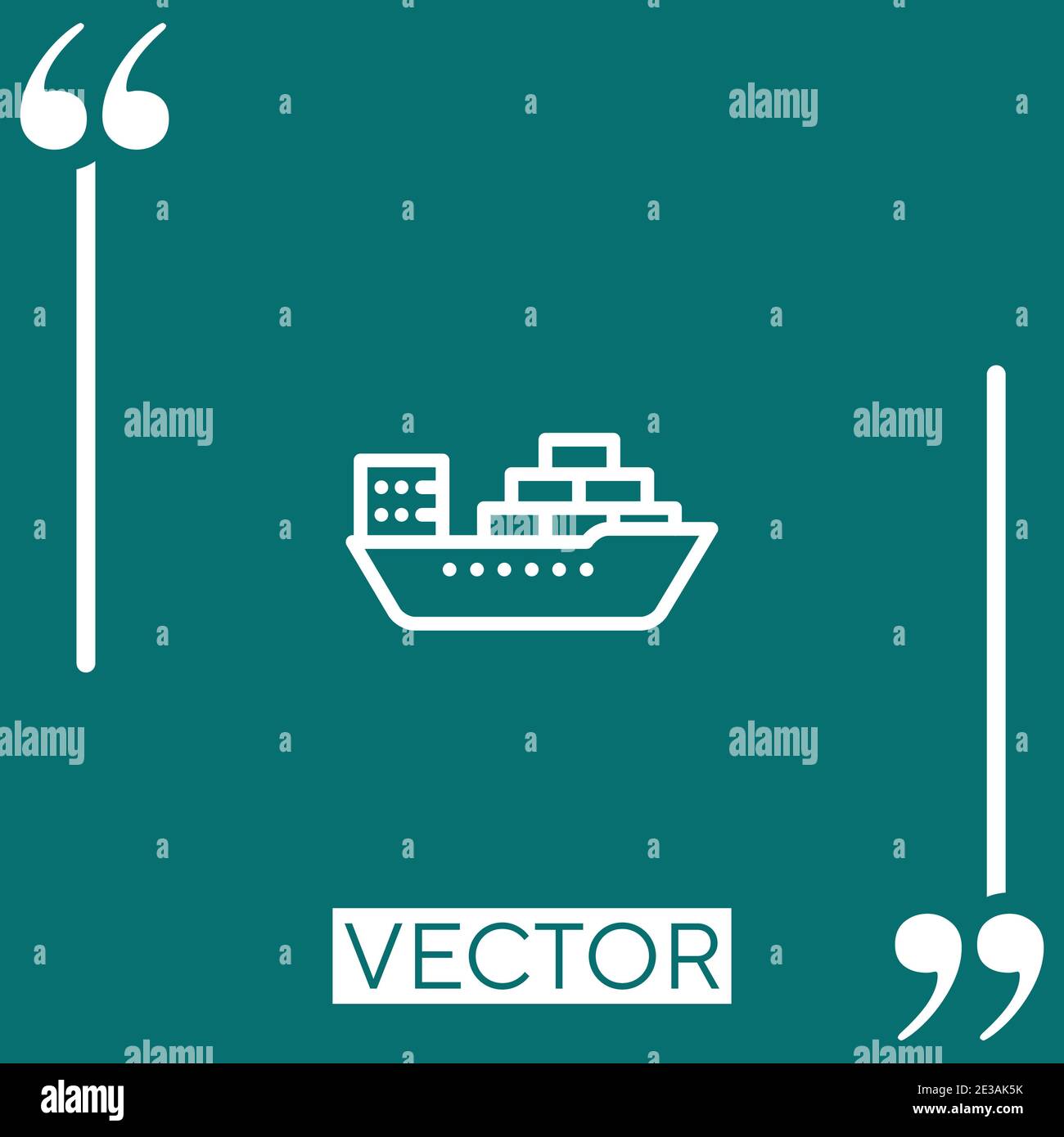 cargo ship vector icon Linear icon. Editable stroke line Stock Vector ...