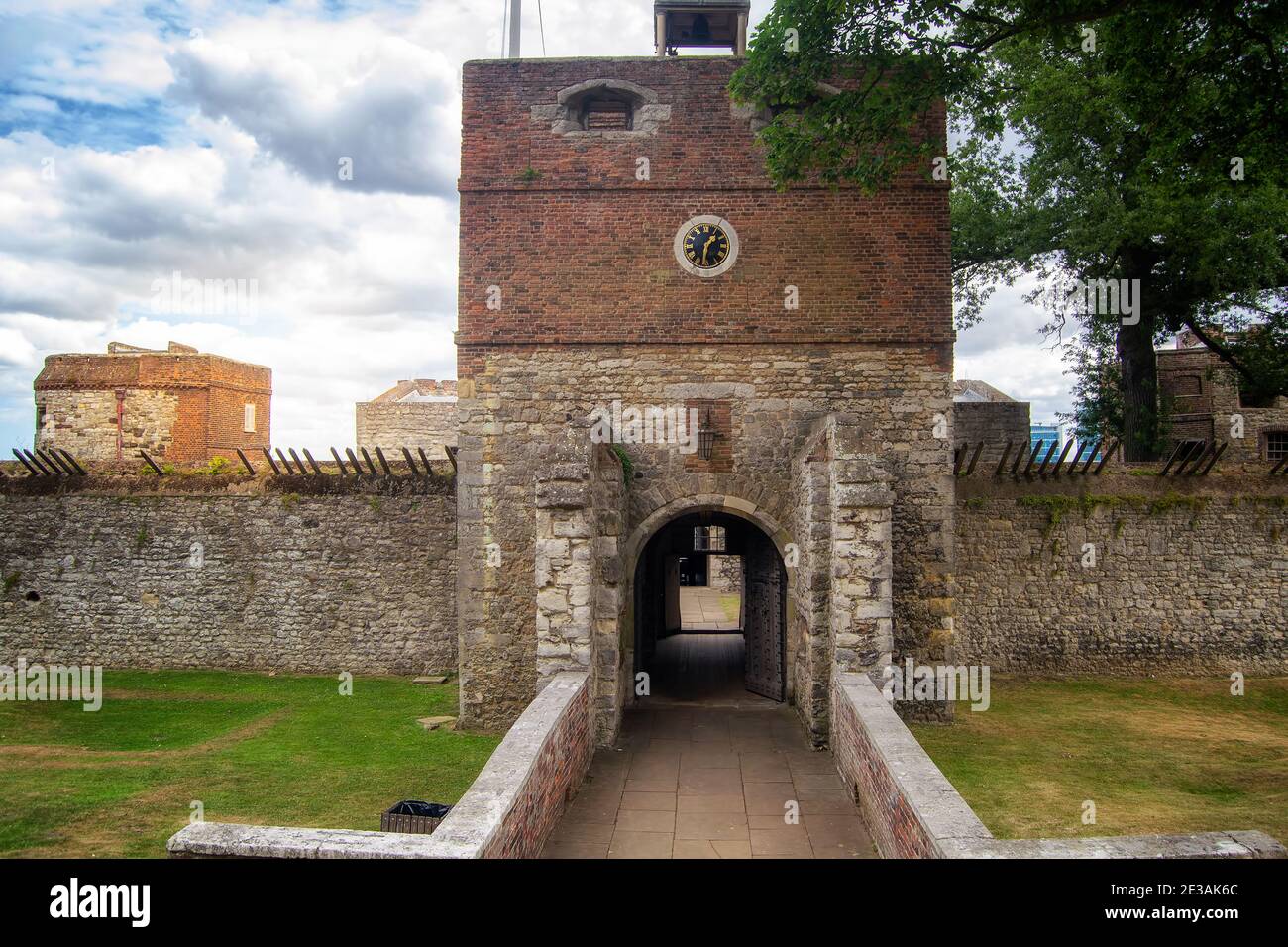 View of the entrance of Upnor castle. Stock Photo