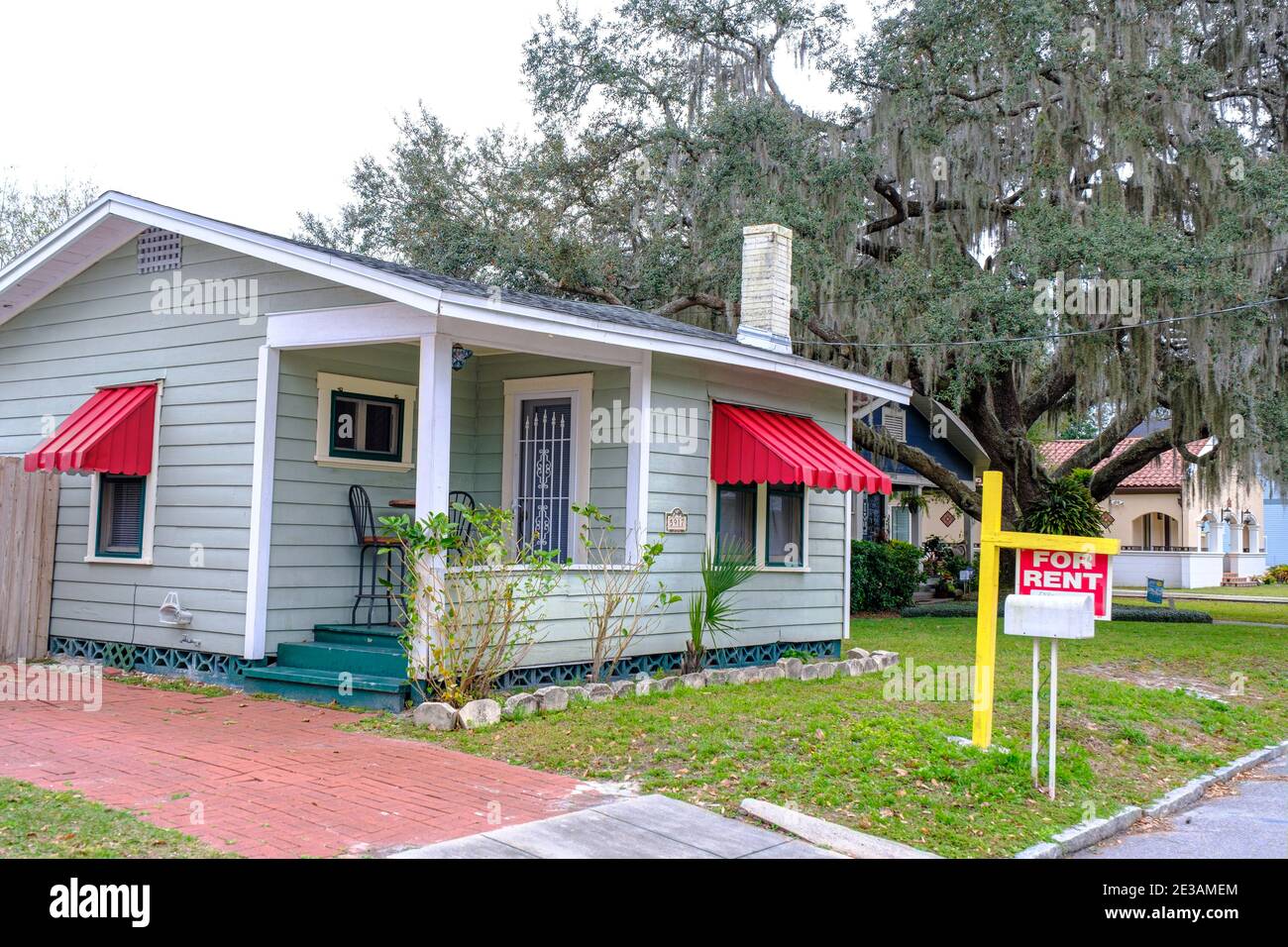 Gentrified house - Seminole Heights Neighborhood, Tampa, Florida Stock Photo