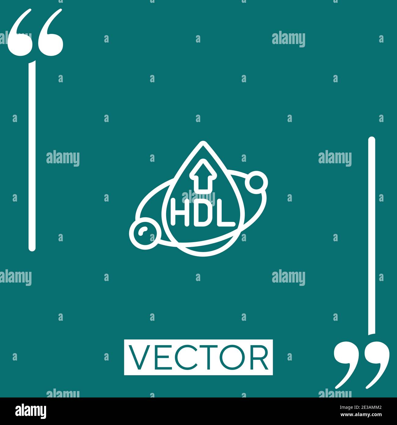 cholesterol vector icon Linear icon. Editable stroke line Stock Vector