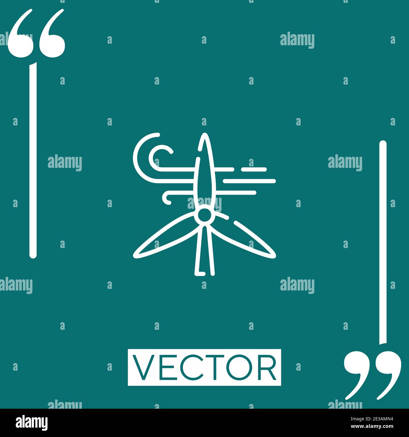 wind turbine vector icon Linear icon. Editable stroked line Stock ...