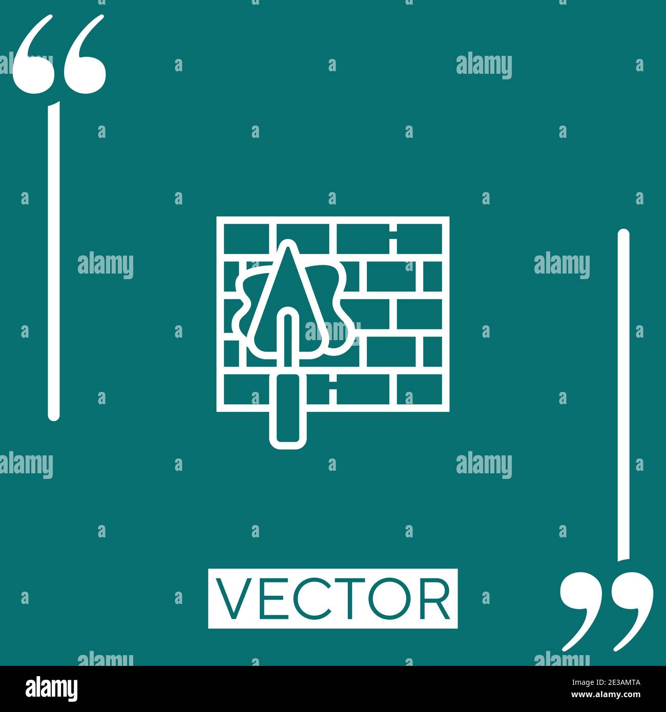 brickwall vector icon Linear icon. Editable stroke line Stock Vector