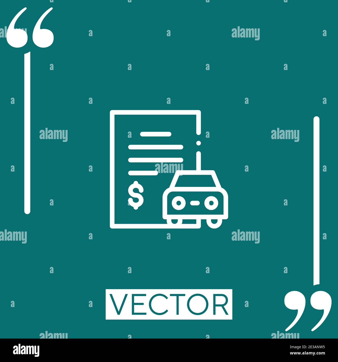 car loan vector icon Linear icon. Editable stroke line Stock Vector