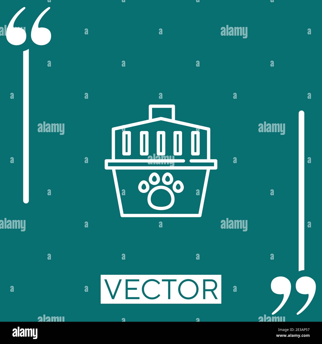 cage vector icon Linear icon. Editable stroke line Stock Vector