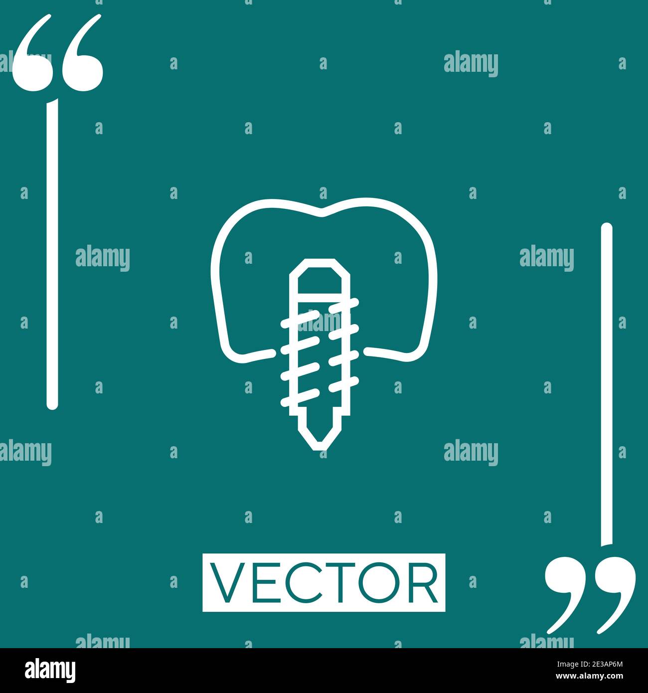 implants vector icon Linear icon. Editable stroke line Stock Vector