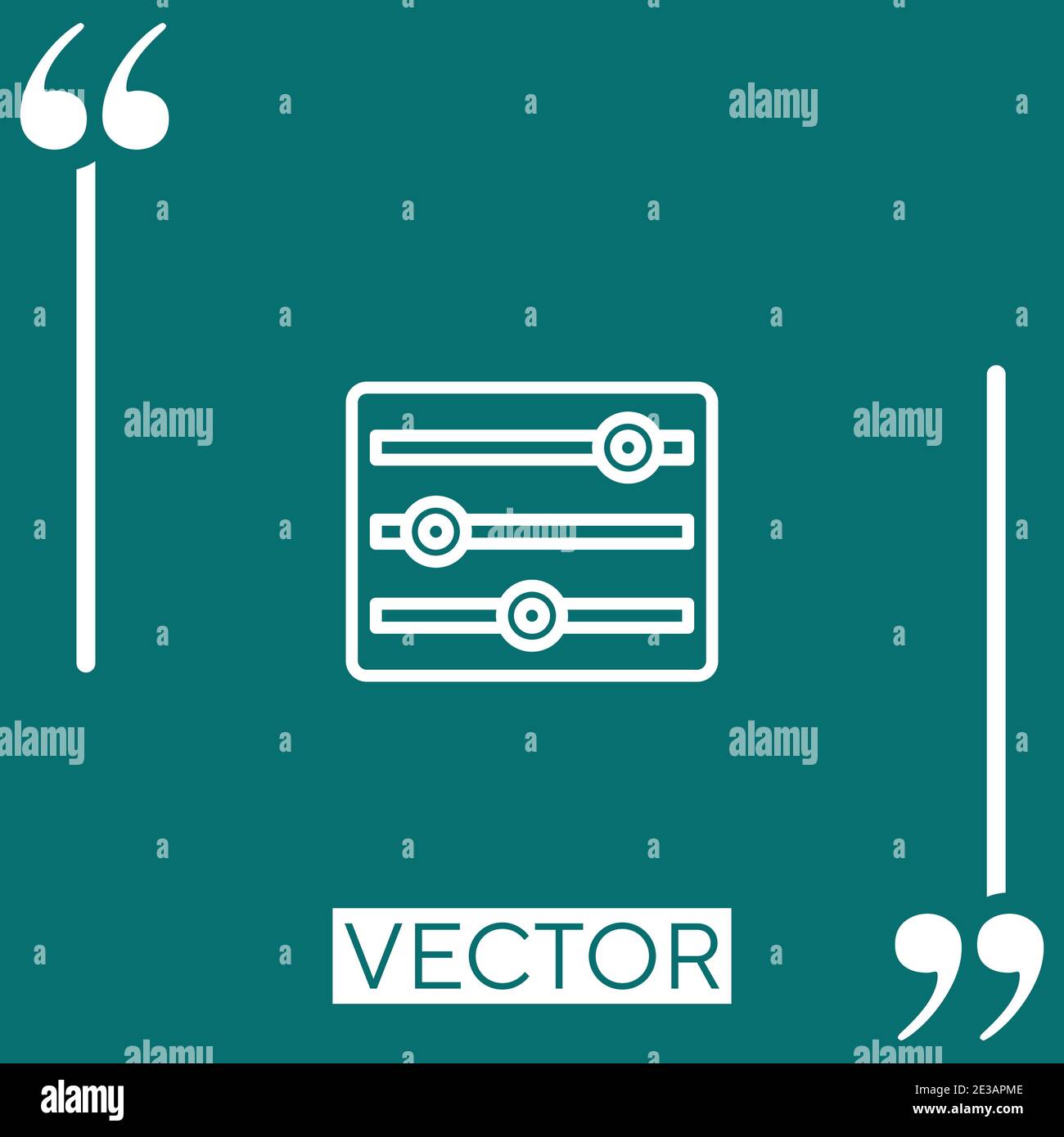 sidebar vector icon Linear icon. Editable stroked line Stock Vector