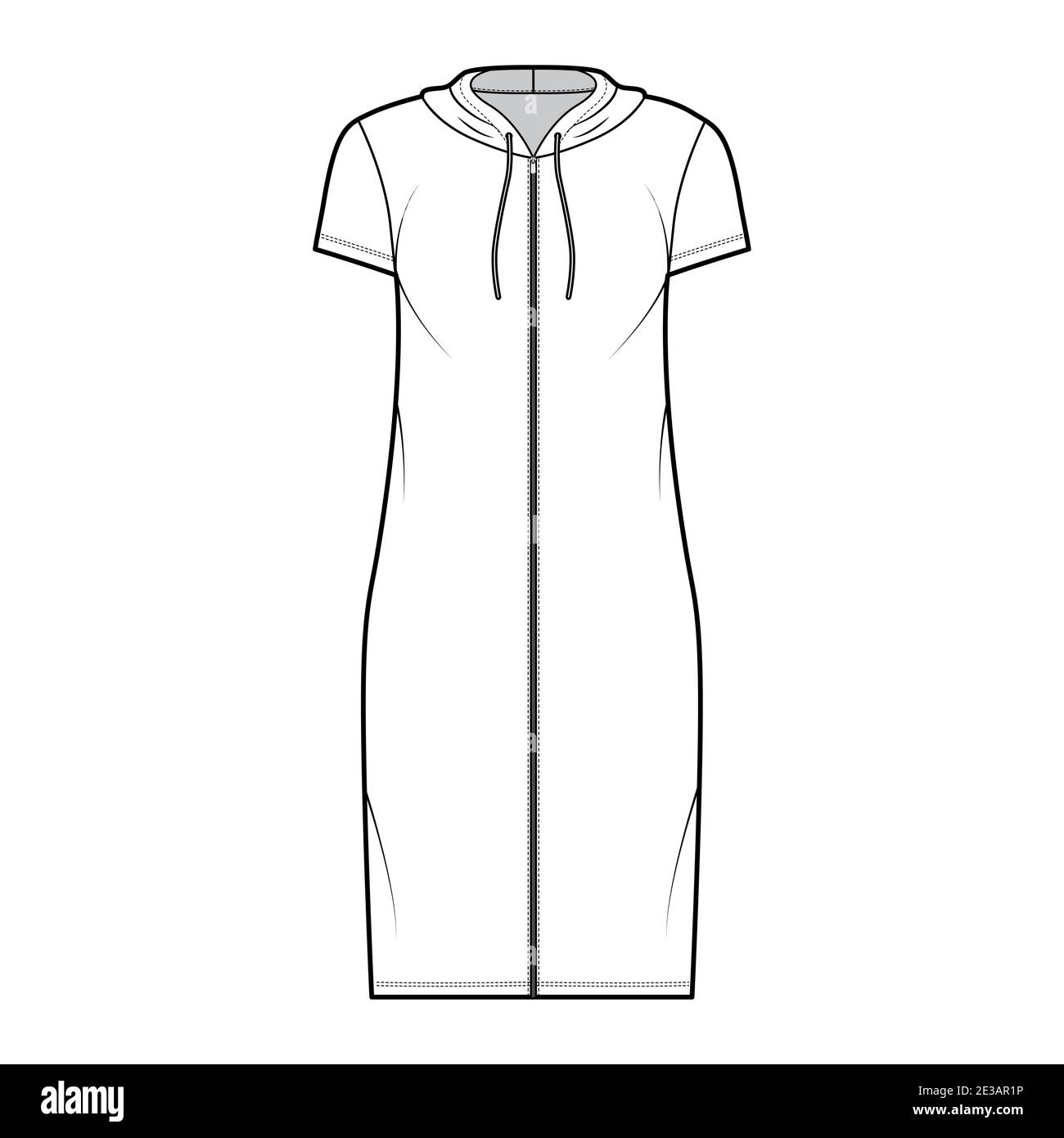 Woman zip dress Stock Vector Images - Alamy