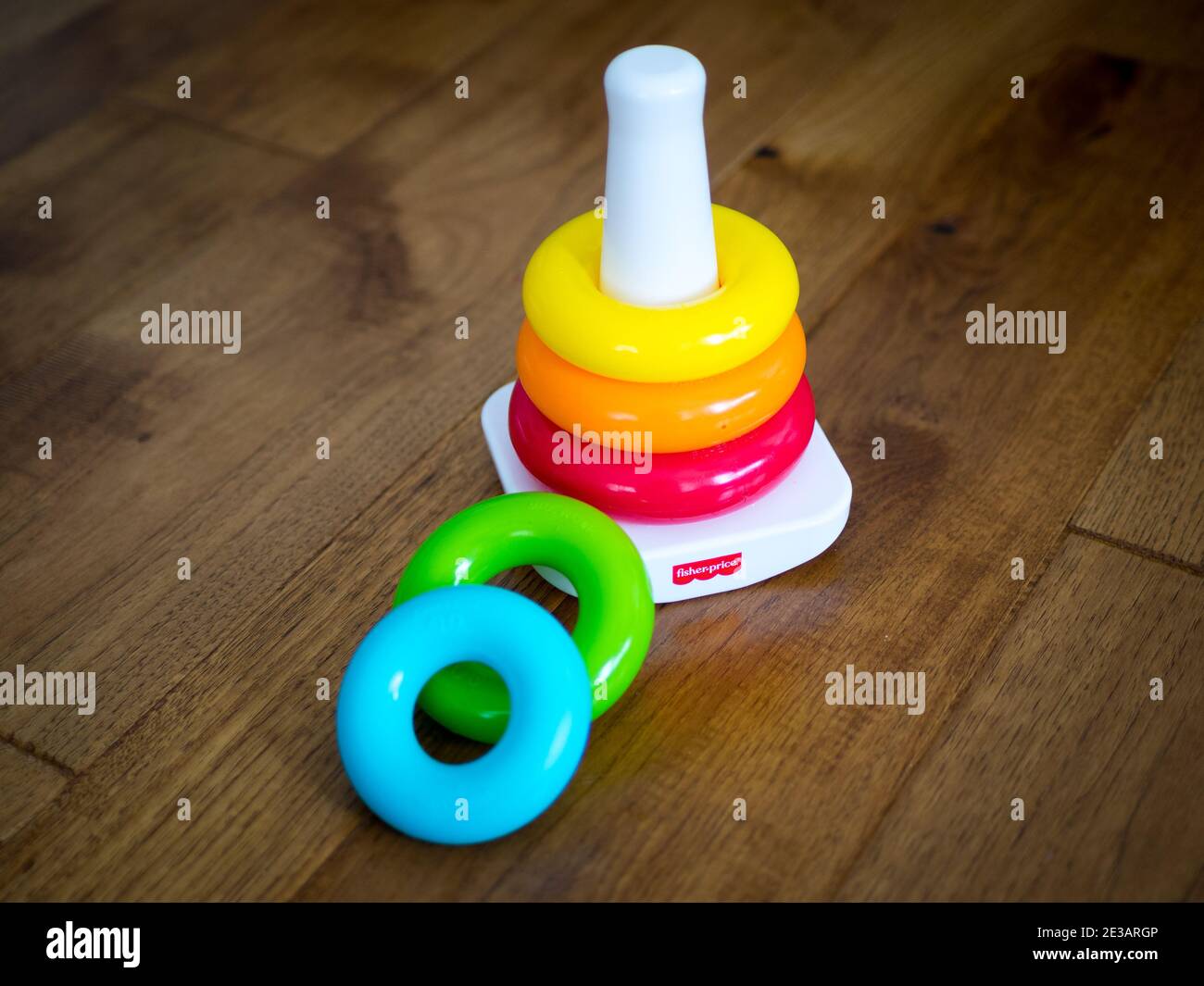 A Fisher-Price Rock-a-Stack toy. Stock Photo