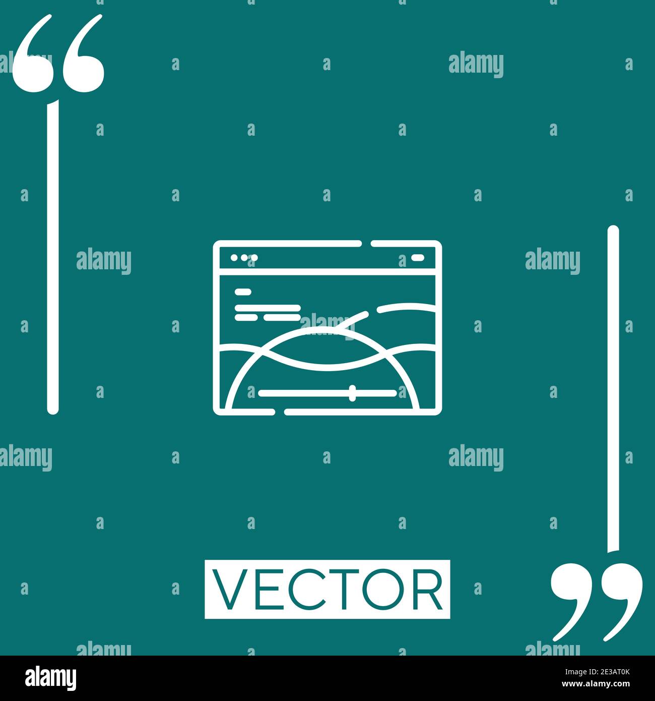 diagram vector icon Linear icon. Editable stroked line Stock Vector
