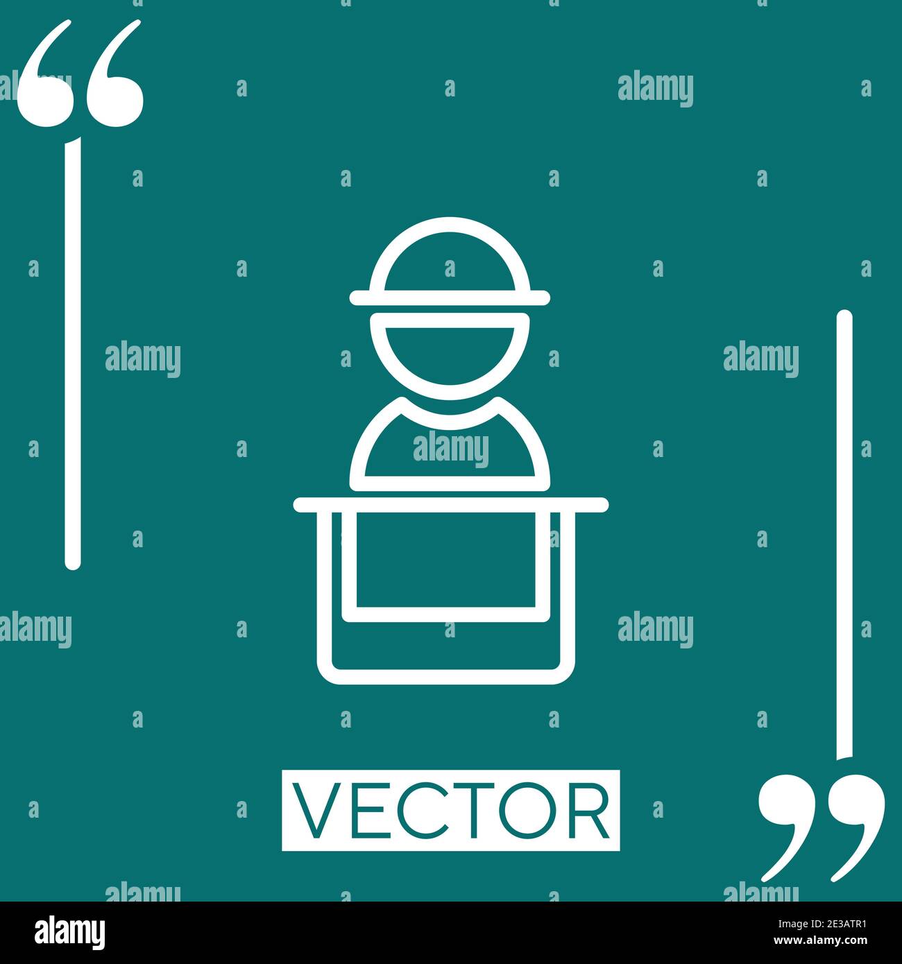 constructor outline vector icon Linear icon. Editable stroked line Stock Vector