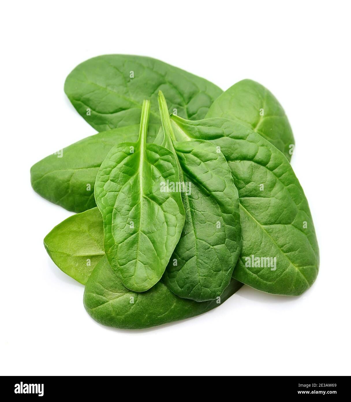 Fresh spinach leaves isolated on white backgrounds Stock Photo - Alamy