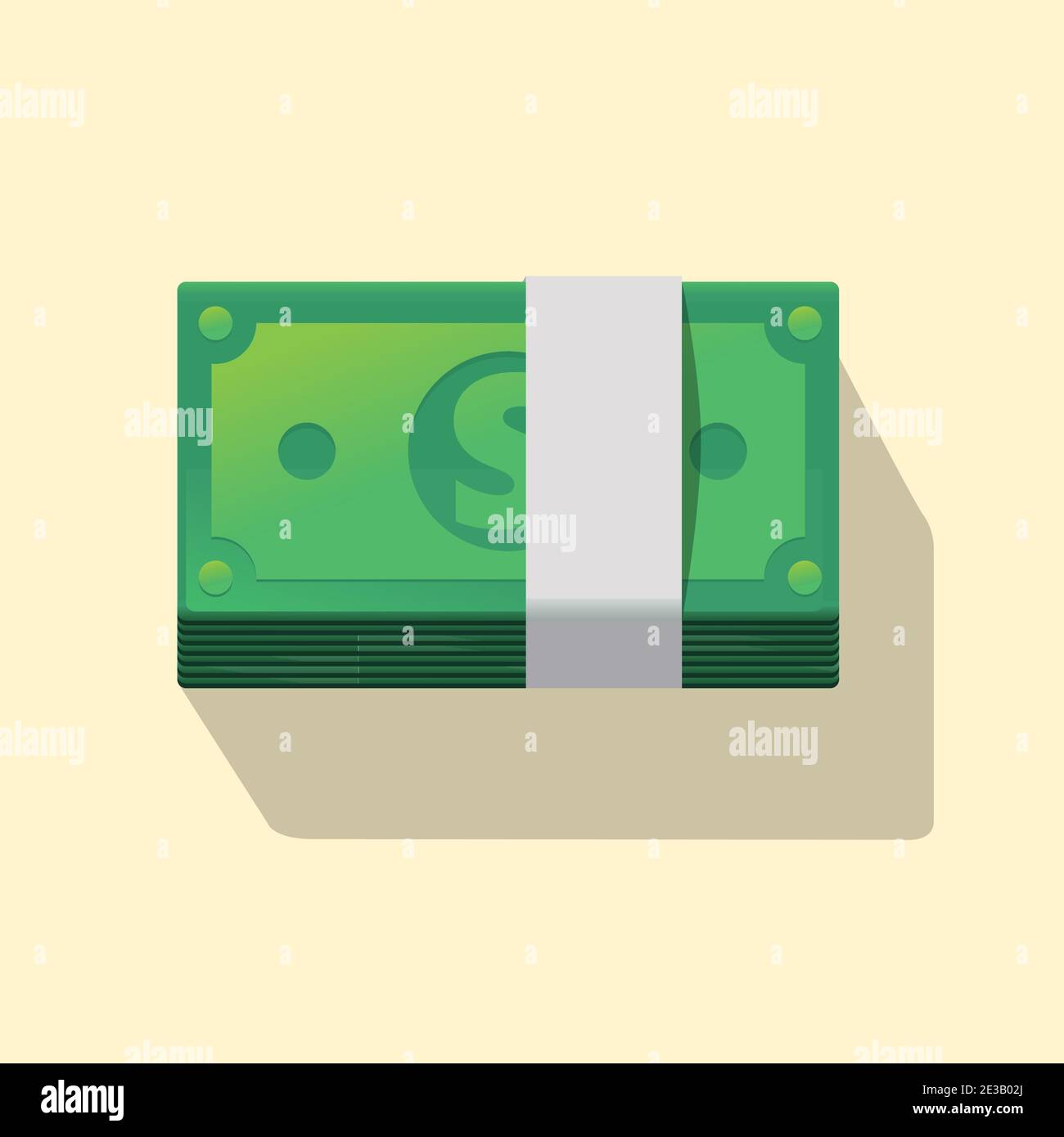isolated stack money banknotes vector illustration Stock Vector