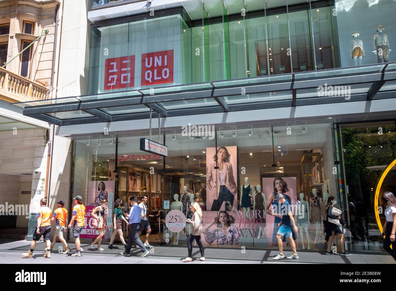 Portman's women's clothing store in Pitt street, Sydney,Australia Stock