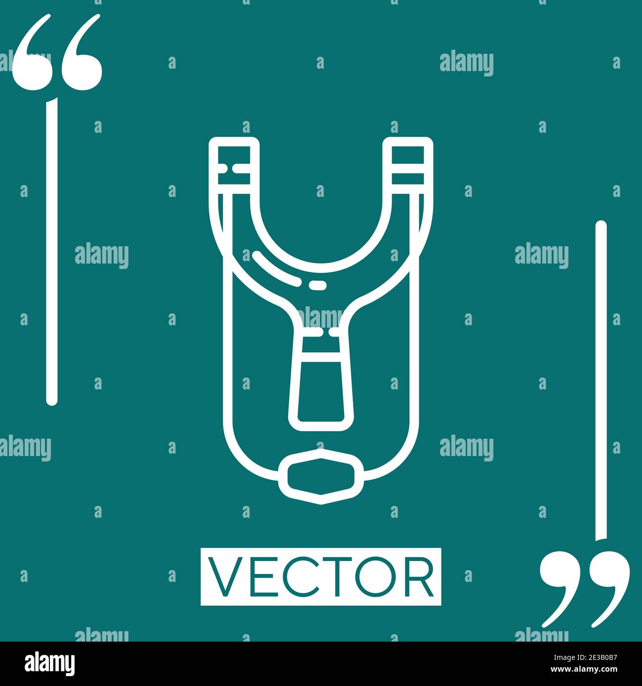catapult vector icon Linear icon. Editable stroked line Stock Vector