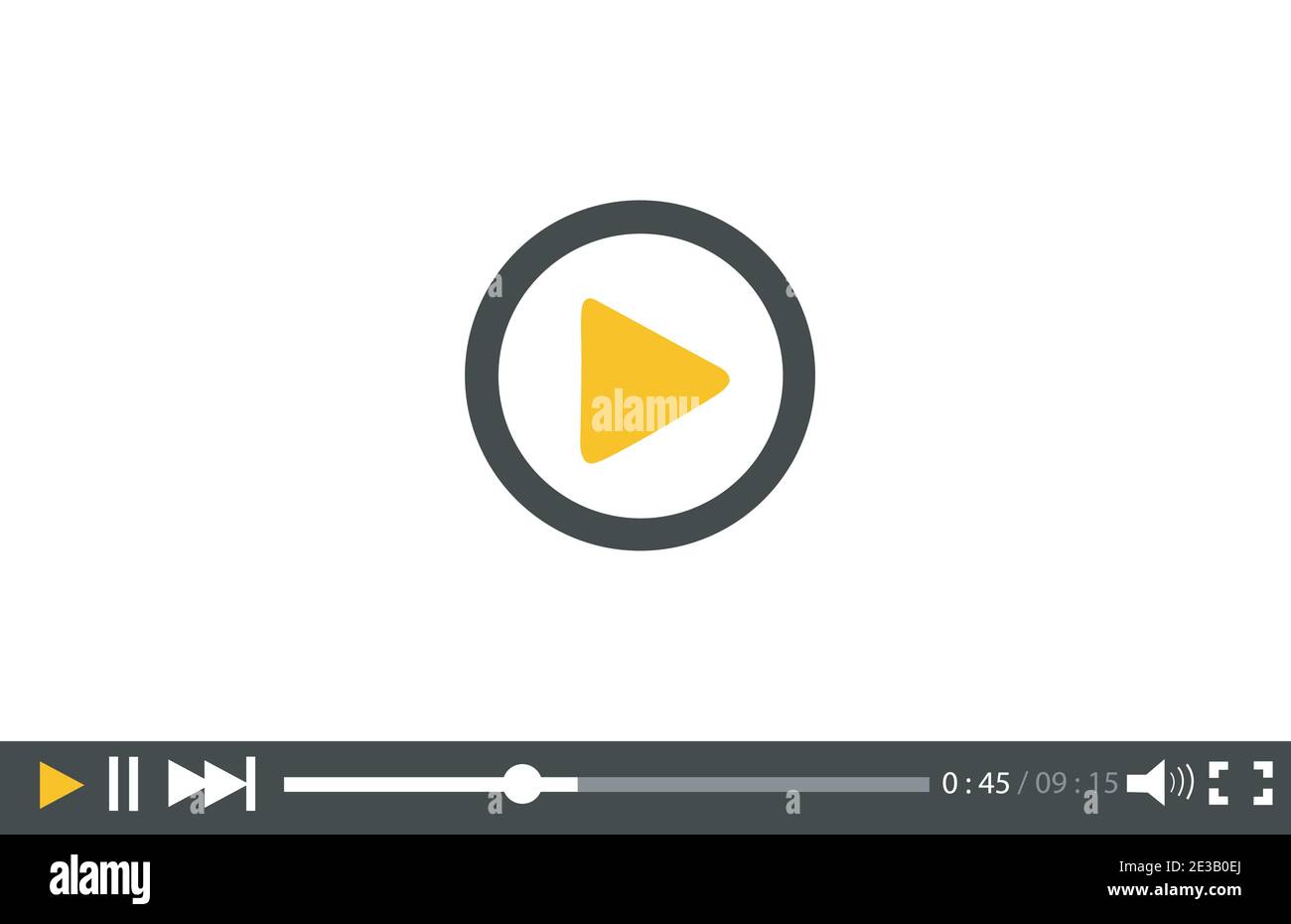 Video Player for web and mobile apps Stock Vector