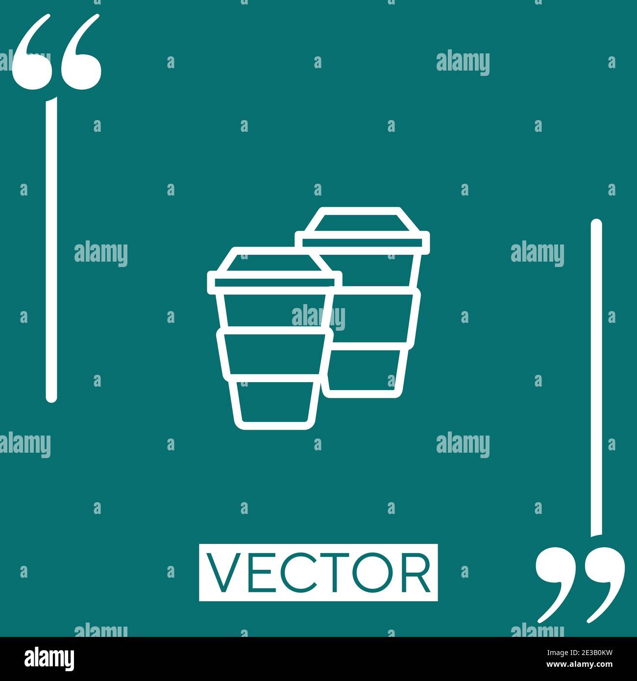 coffee cup Linear icon. Editable stroke line Stock Vector Image & Art ...