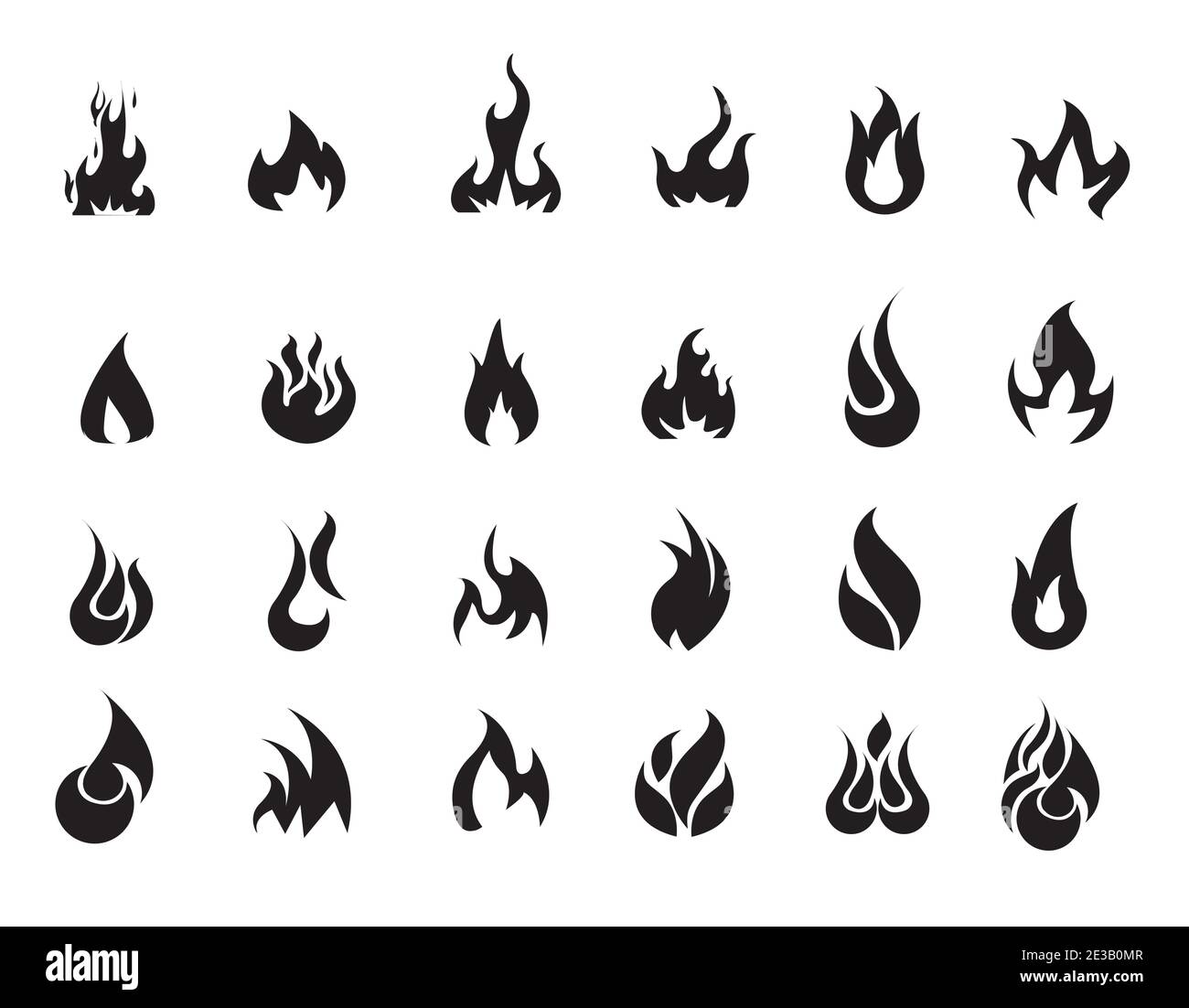 Fire Icons set vector Stock Vector Image & Art - Alamy