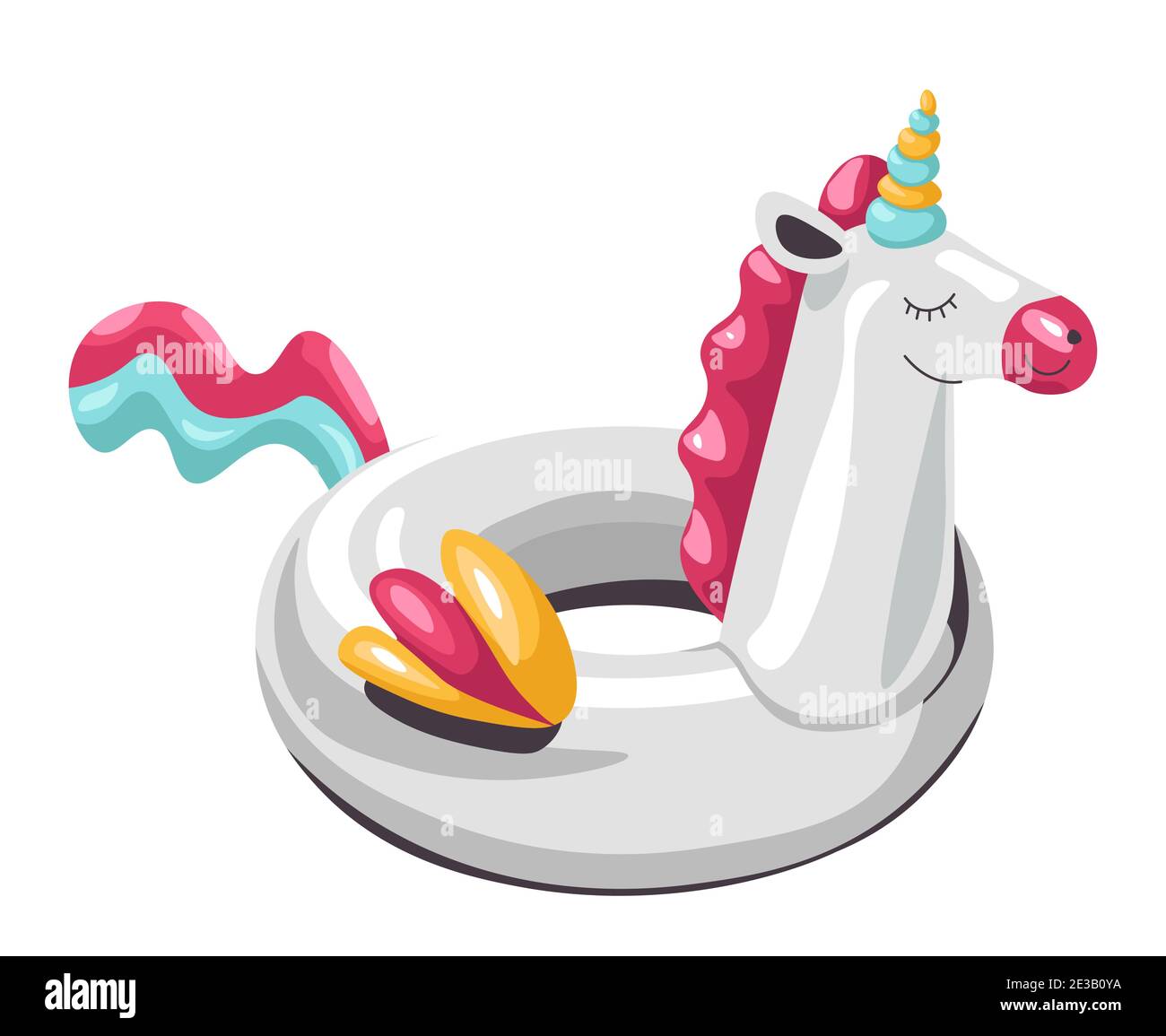 Inflatable Balloon Or Lifebuoy In Shape Of Unicorn Stock Vector Image Art Alamy