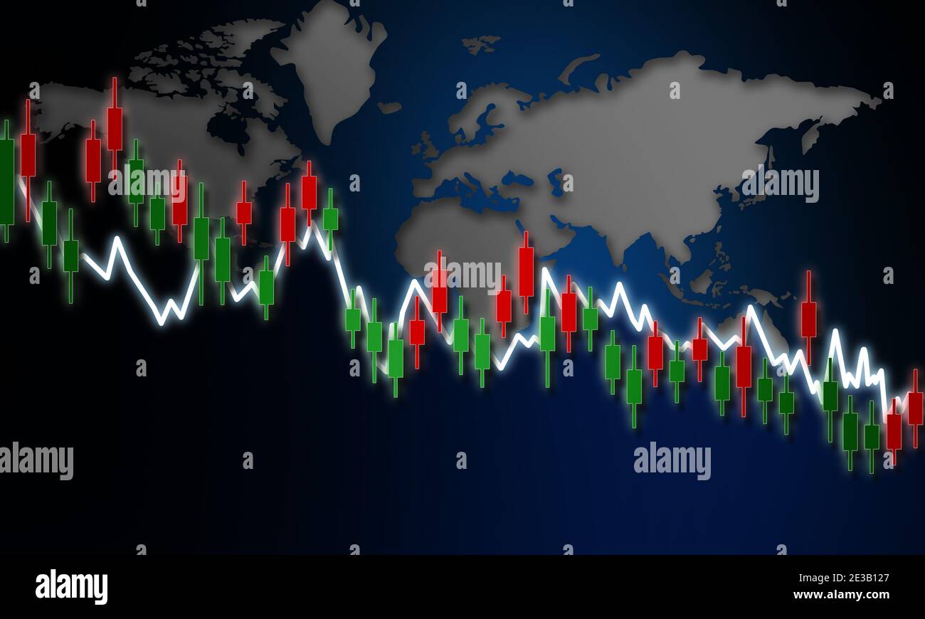 Candlestick graph chart of the stock market Stock Photo - Alamy