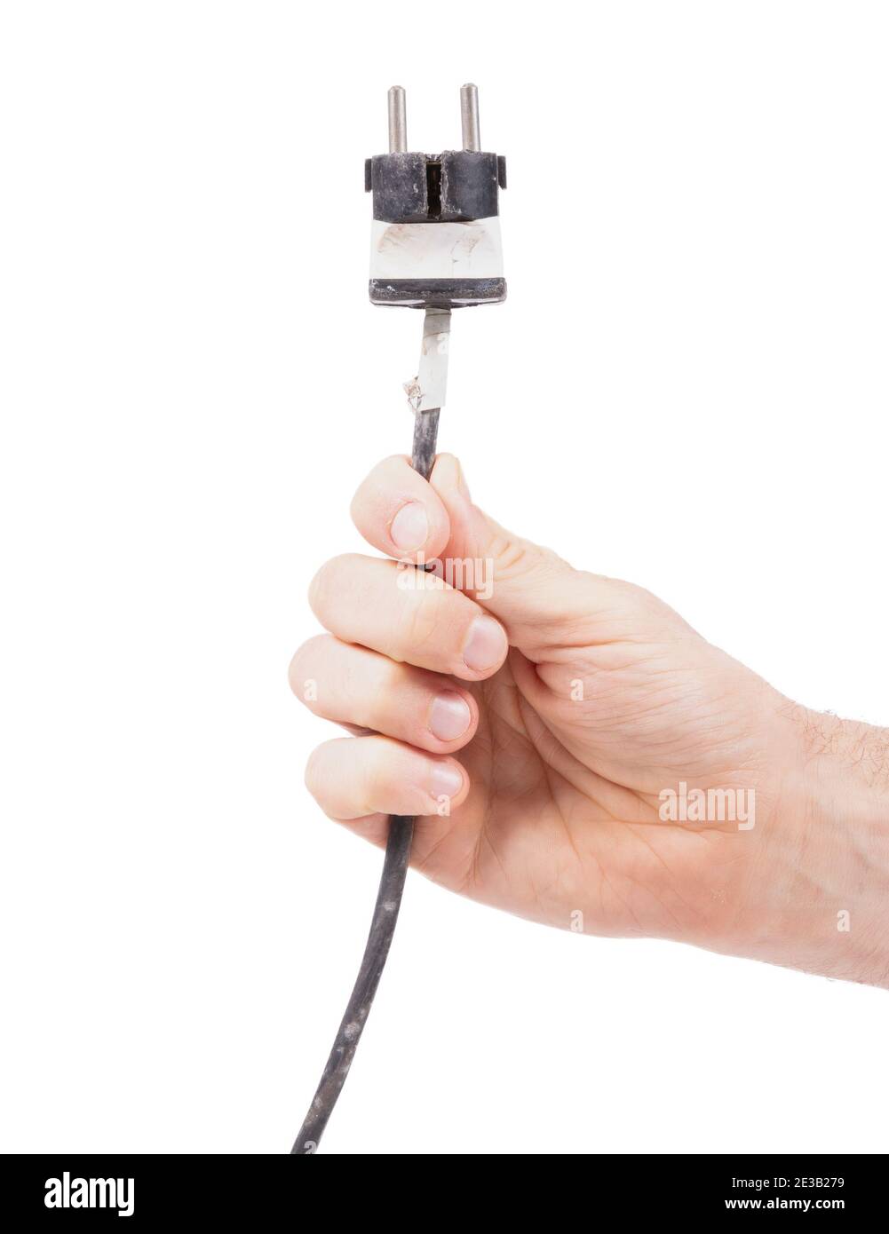 Old vintage extension cord isolated on white background Stock Photo Alamy