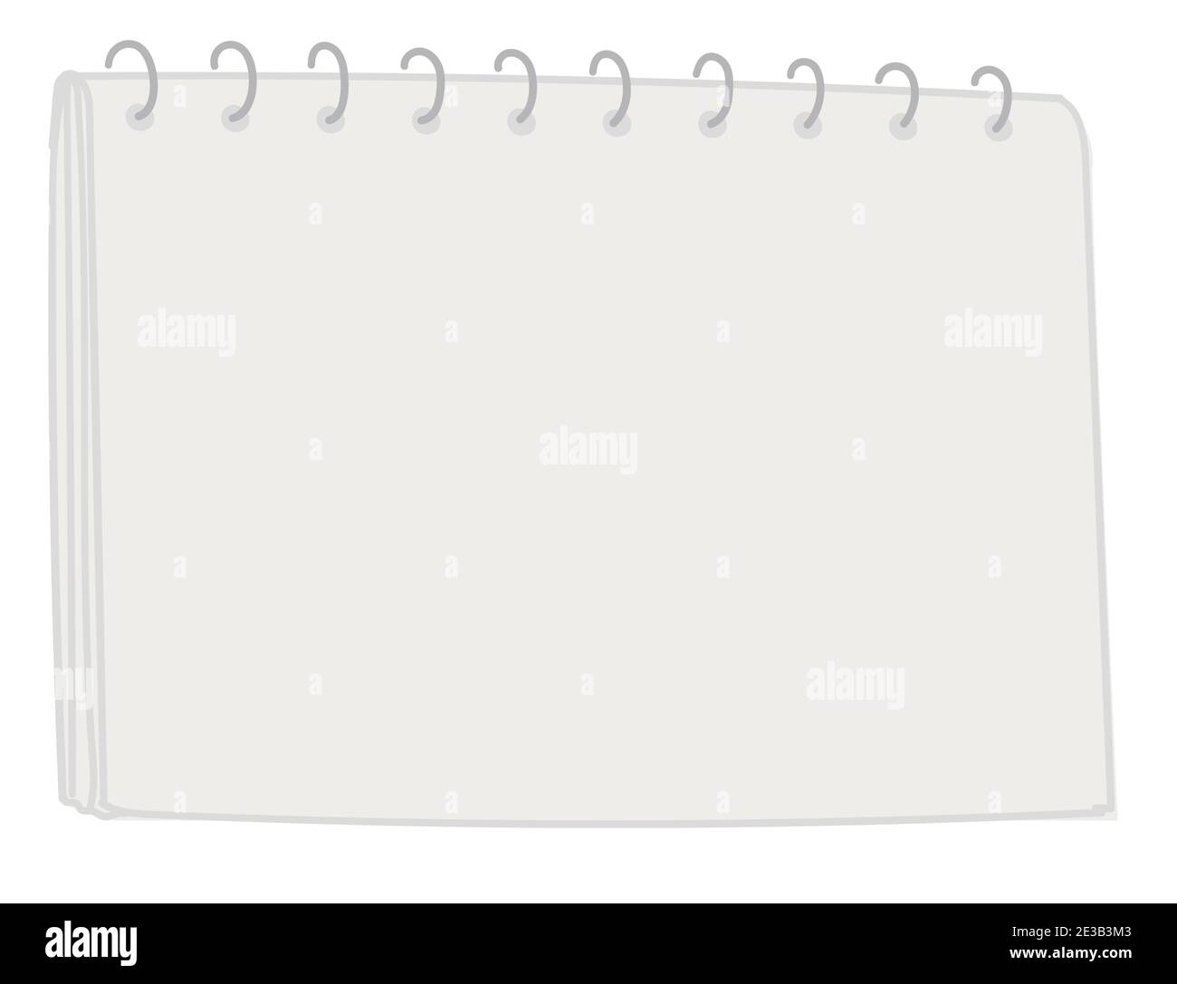 Blank notebook page with binder, sketchbook vector Stock Vector