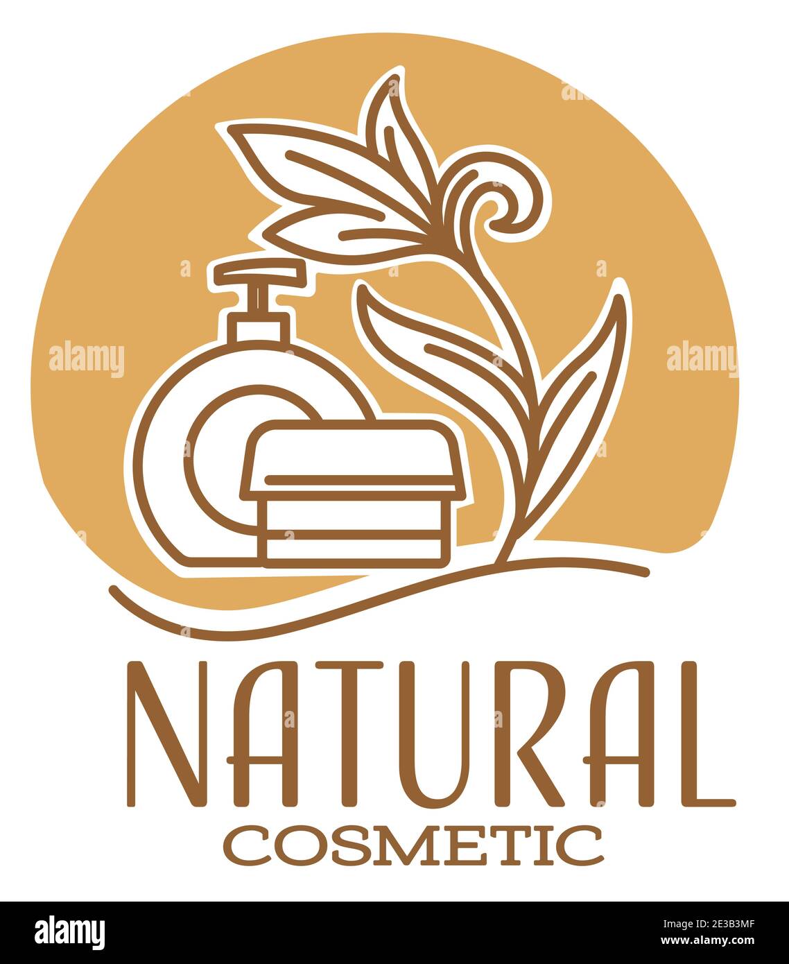 Natural and organic cosmetic products label vector Stock Vector Image