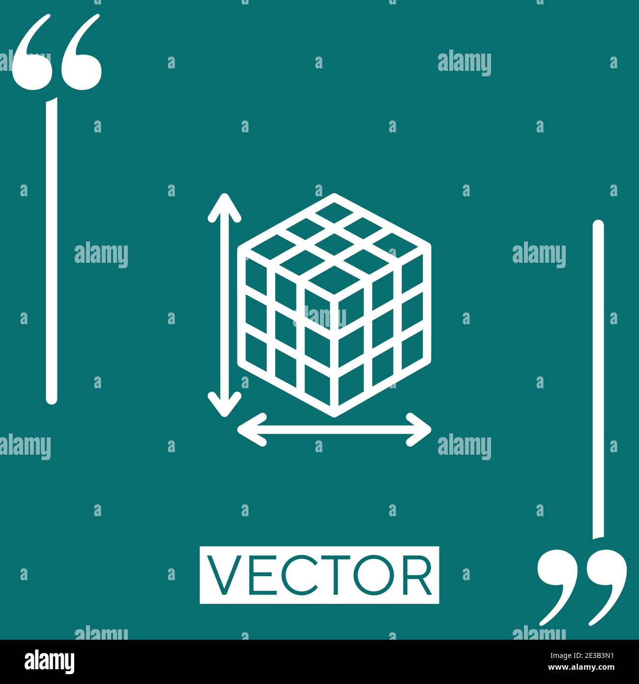 Rubik vector icon Linear icon. Editable stroke line Stock Vector