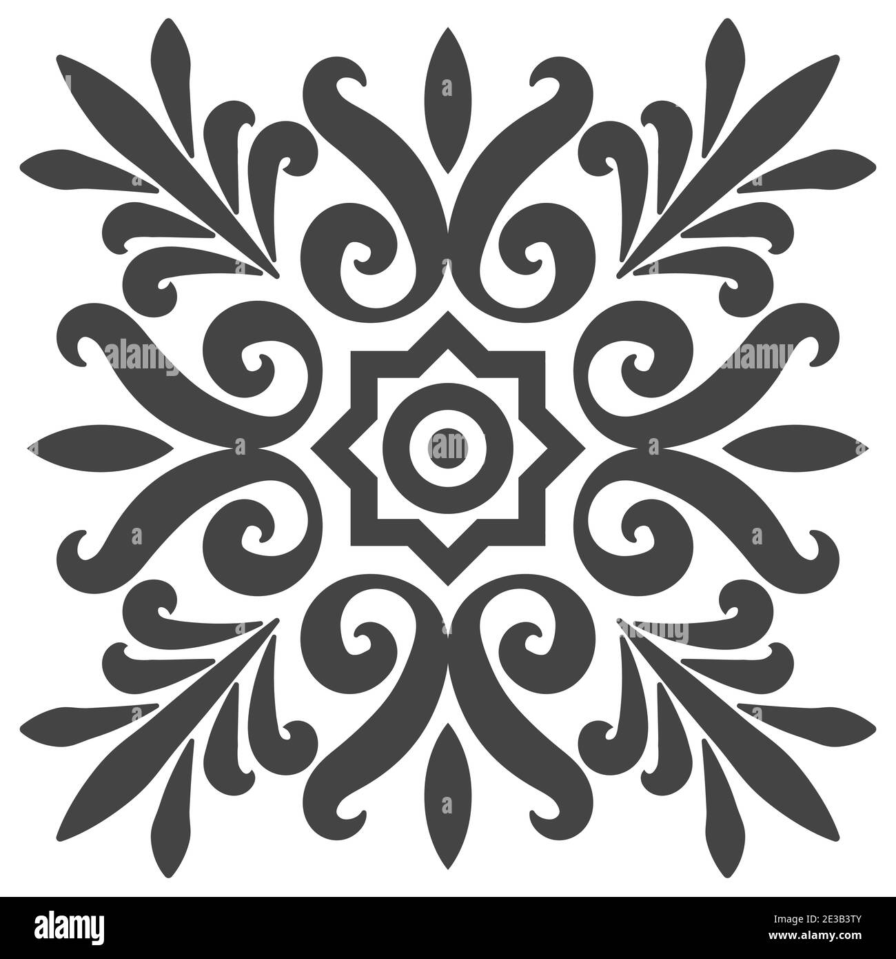 National ethno pattern flowers plant vector classic ethno pattern Stock Vector